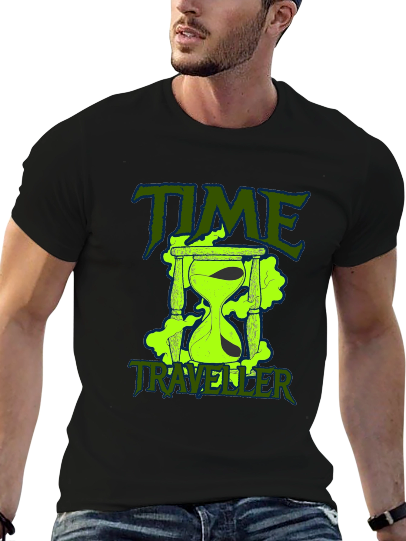 Time Traveler Graphic T-Shirt - Classic Black Tee