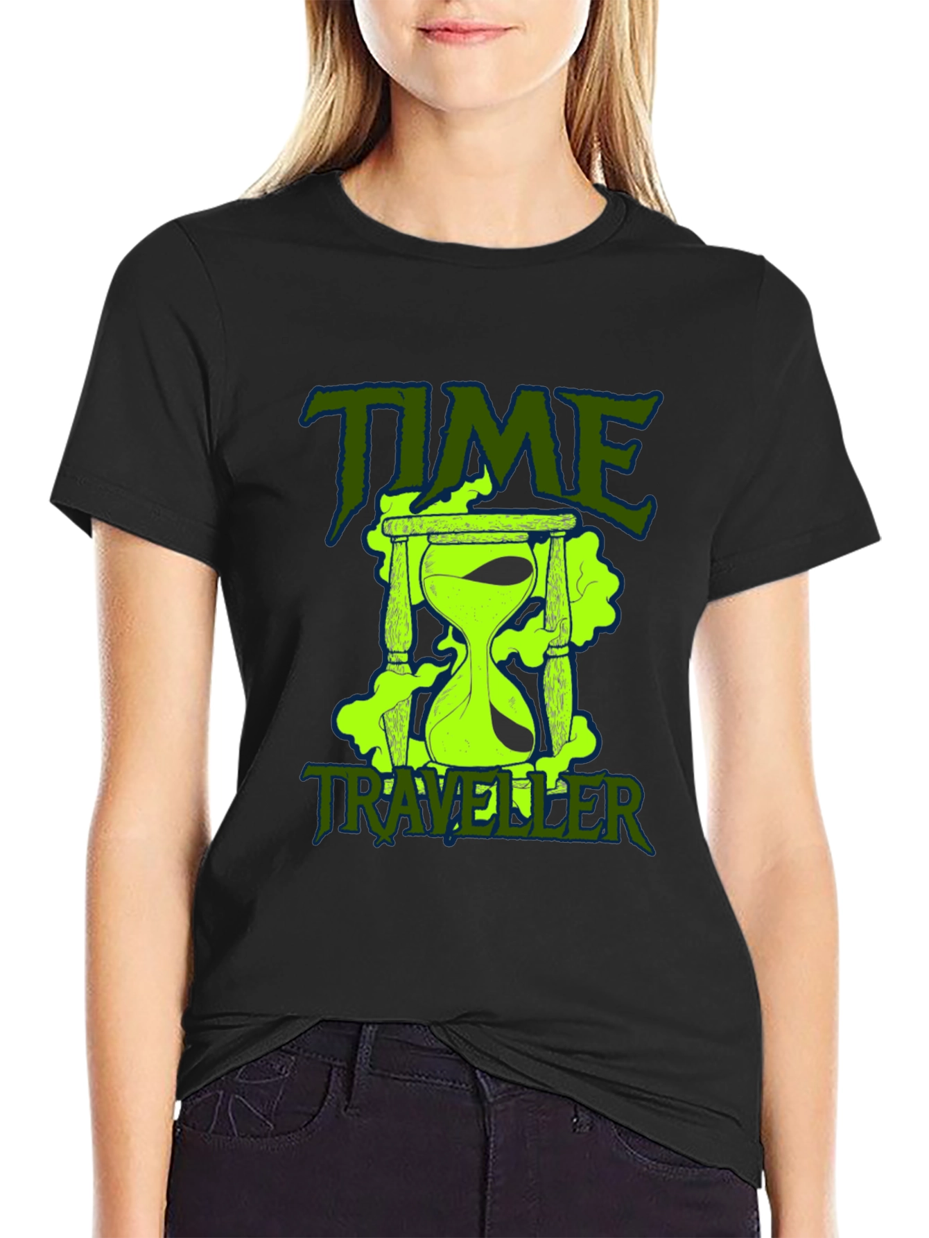 Time Traveler Graphic T-Shirt - Classic Black Tee