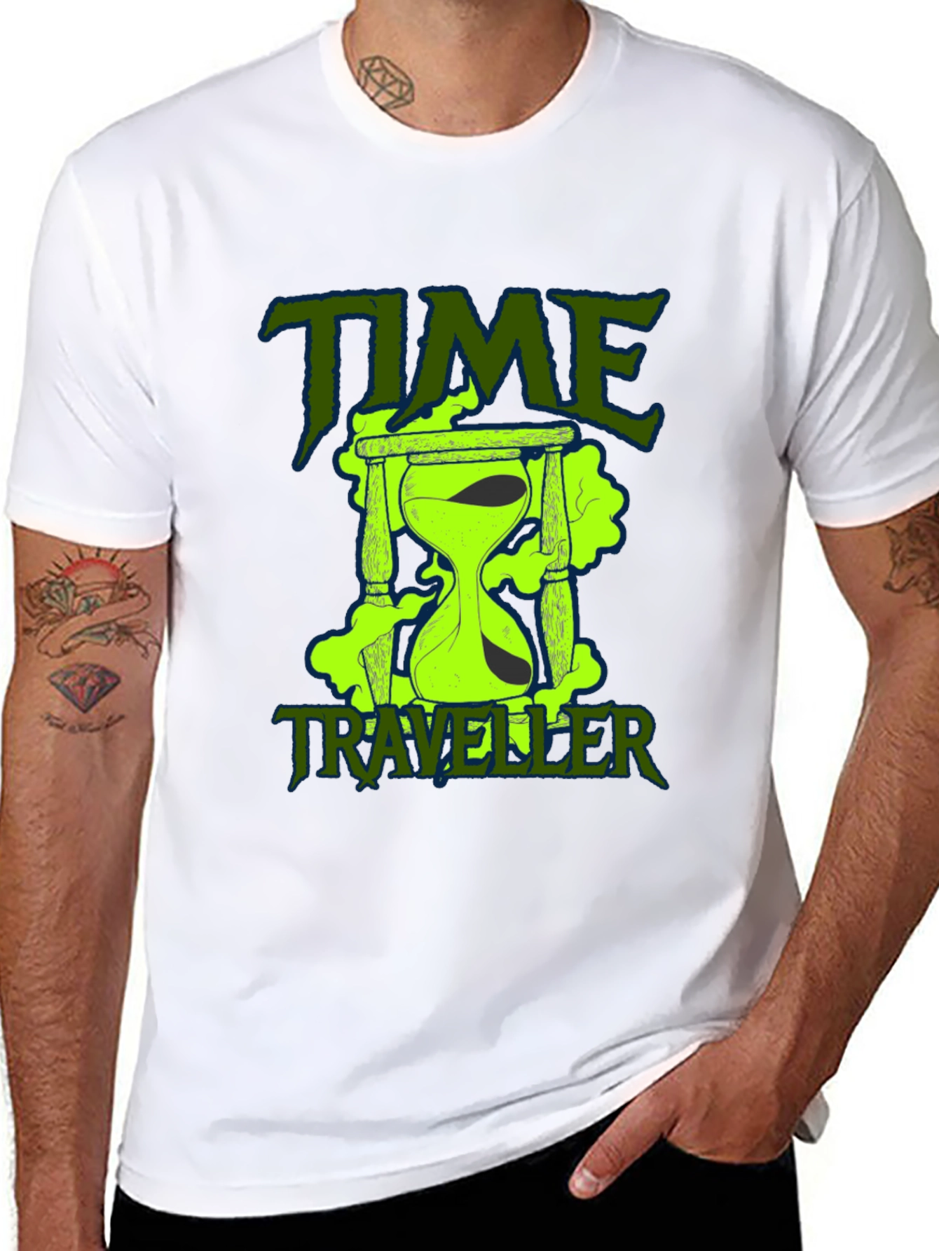 Time Traveler Graphic T-Shirt - Classic Black Tee