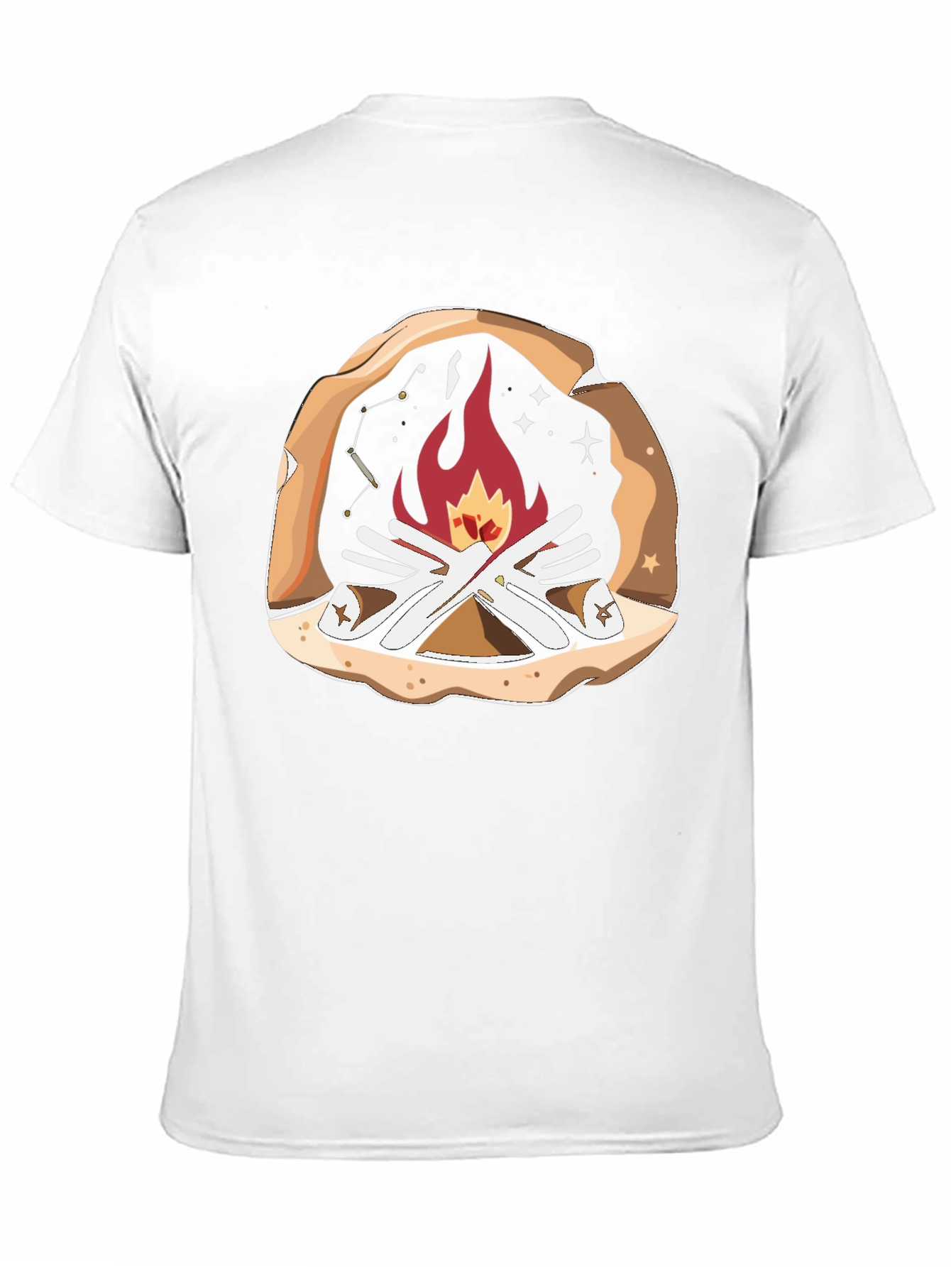 Campfire Graphic T-Shirt - Cozy Outdoor Style