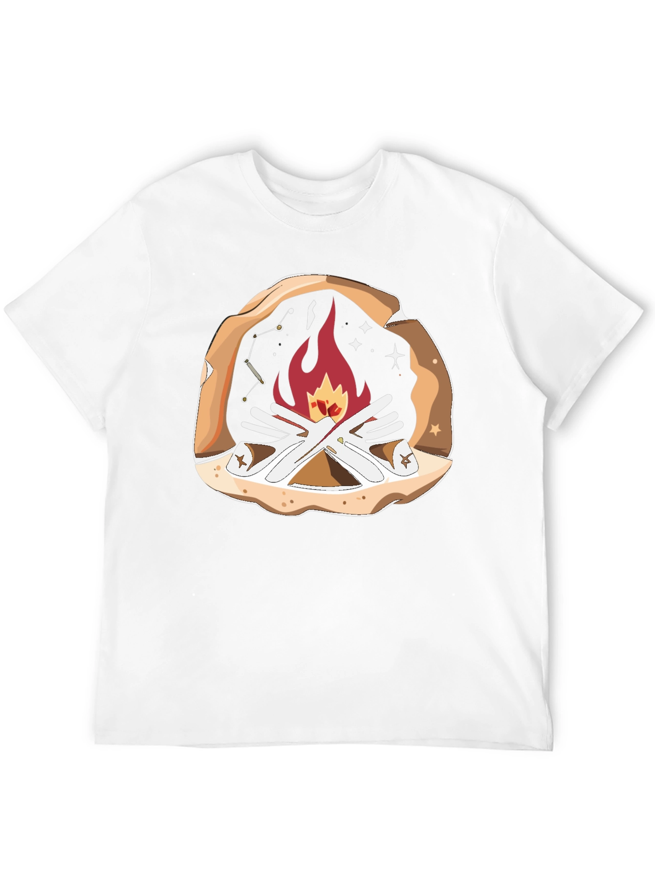 Campfire Graphic T-Shirt - Cozy Outdoor Style