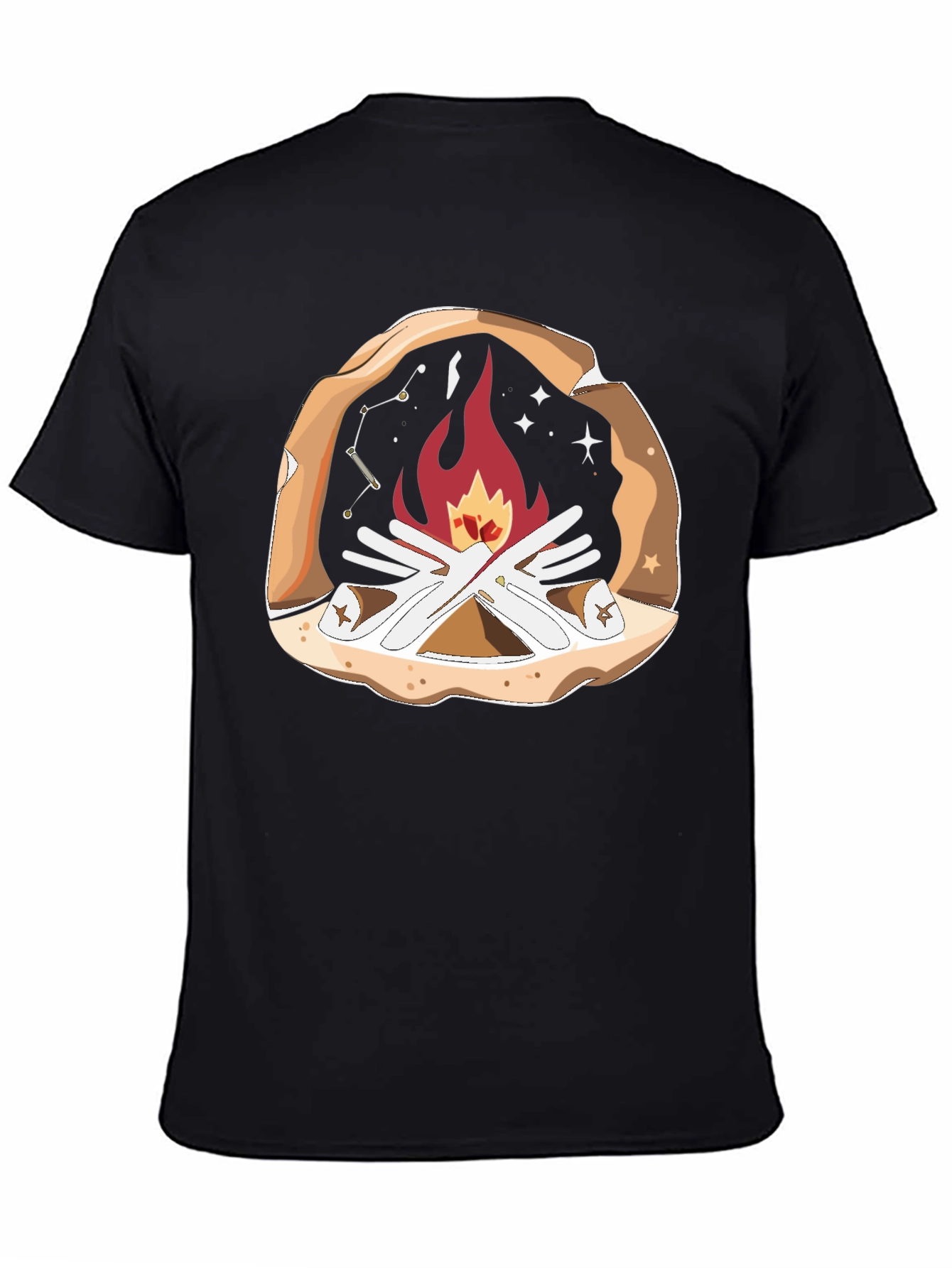 Campfire Graphic T-Shirt - Cozy Outdoor Style