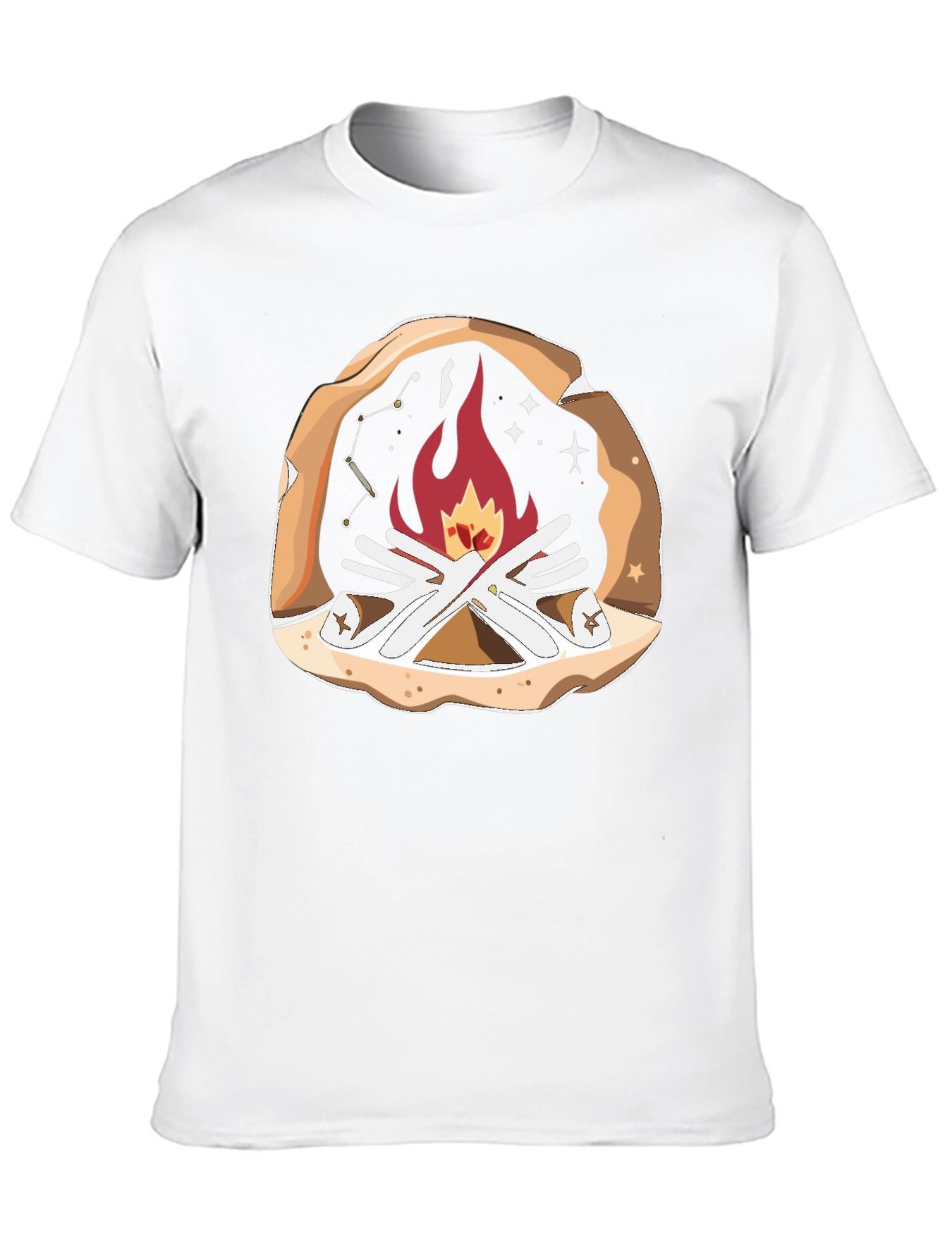 Campfire Graphic T-Shirt - Cozy Outdoor Style