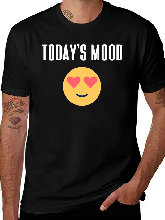 Todays Mood Emoji Graphic Tee - Black