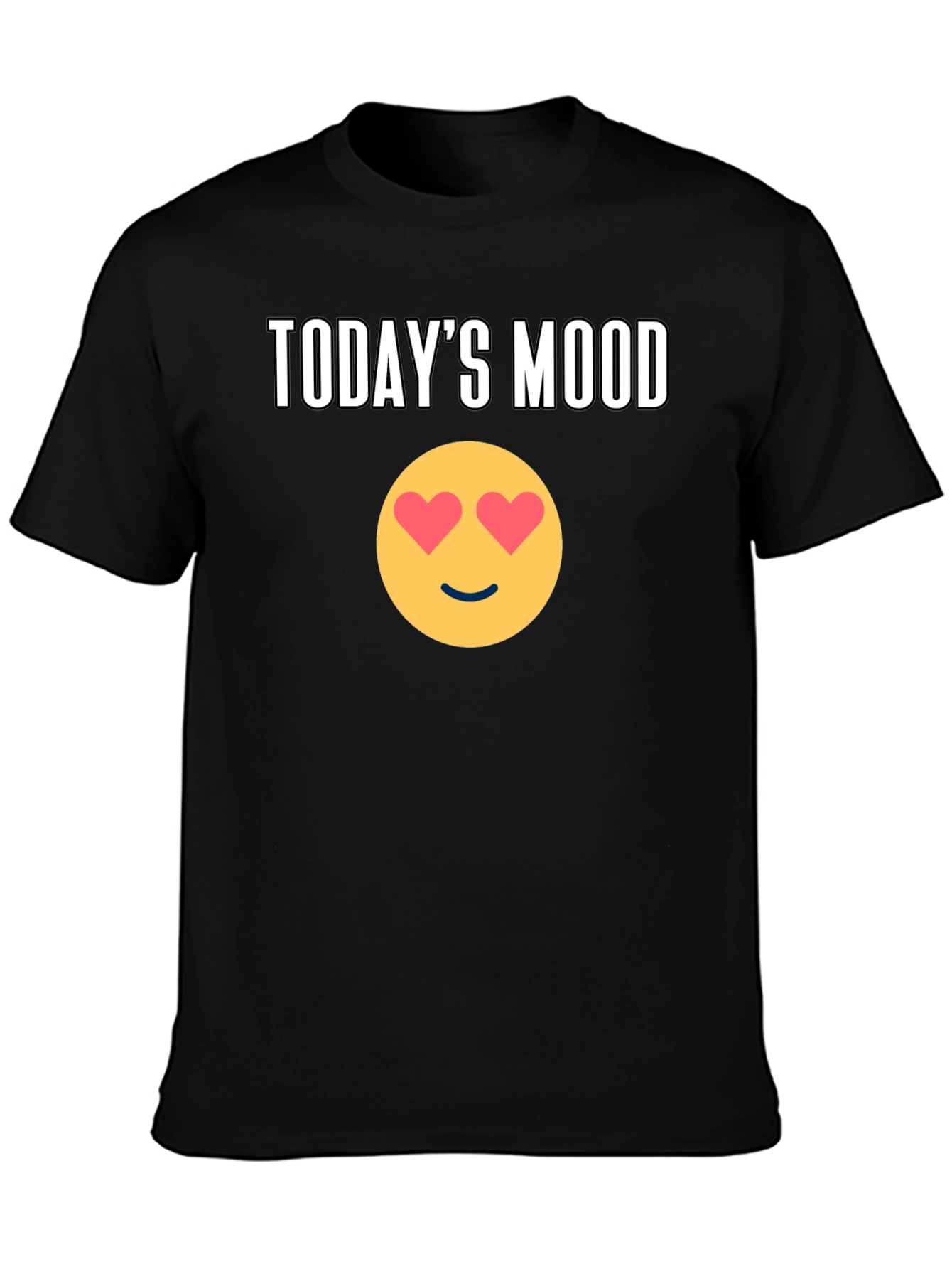 Todays Mood Emoji Graphic Tee - Black