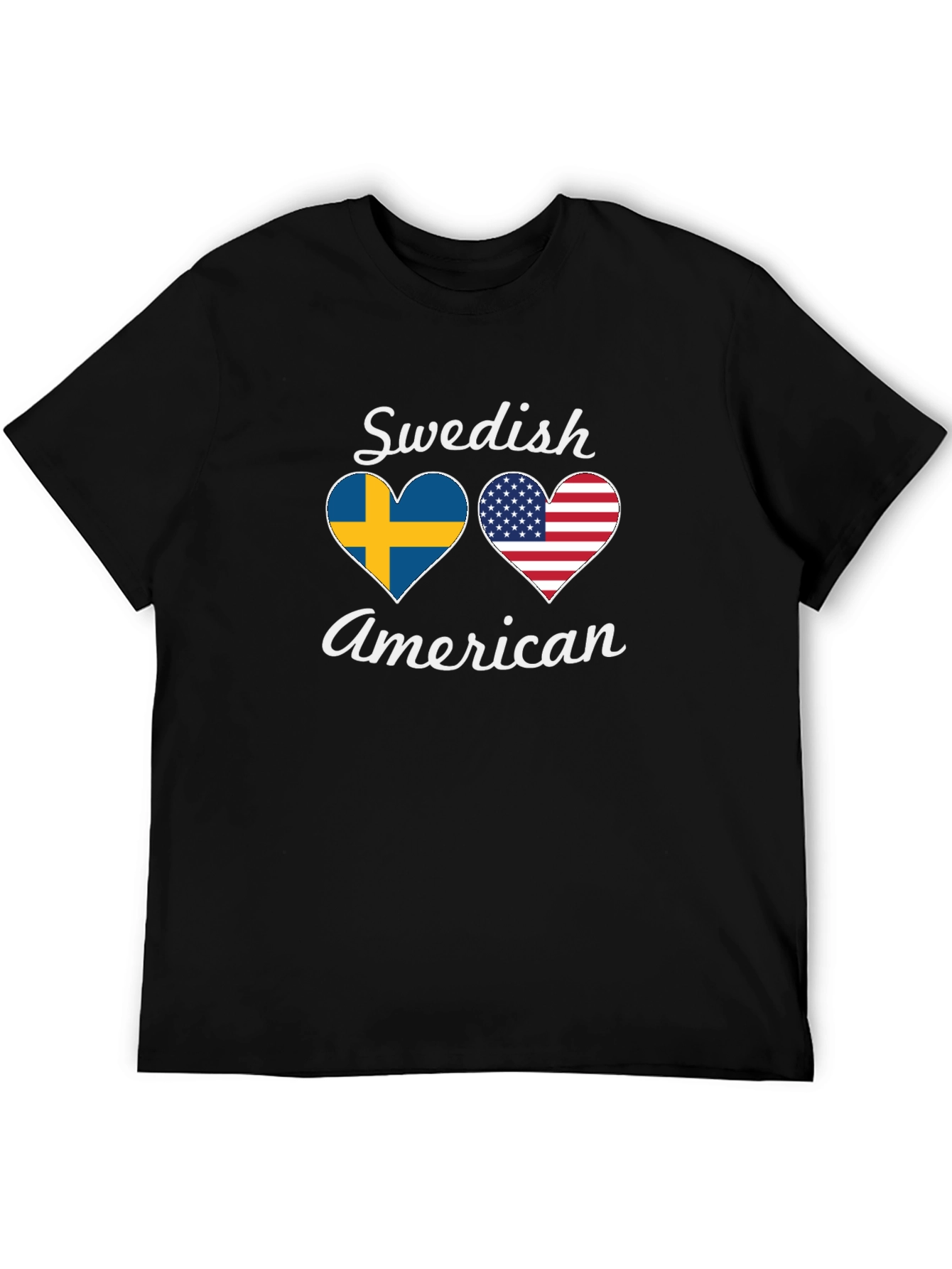 Swedish American Flag Heart T-Shirt