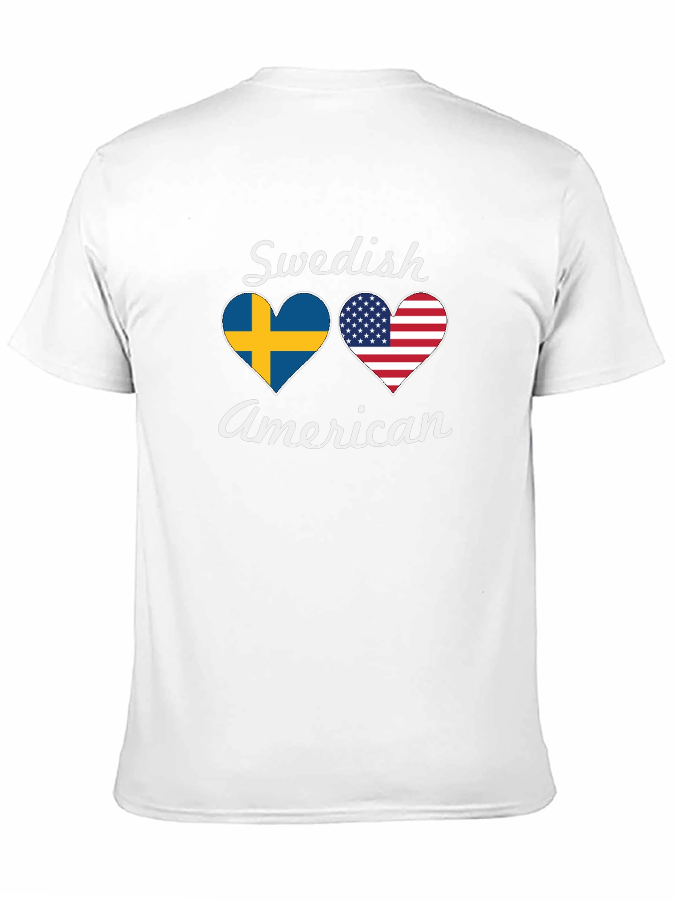Swedish American Flag Heart T-Shirt