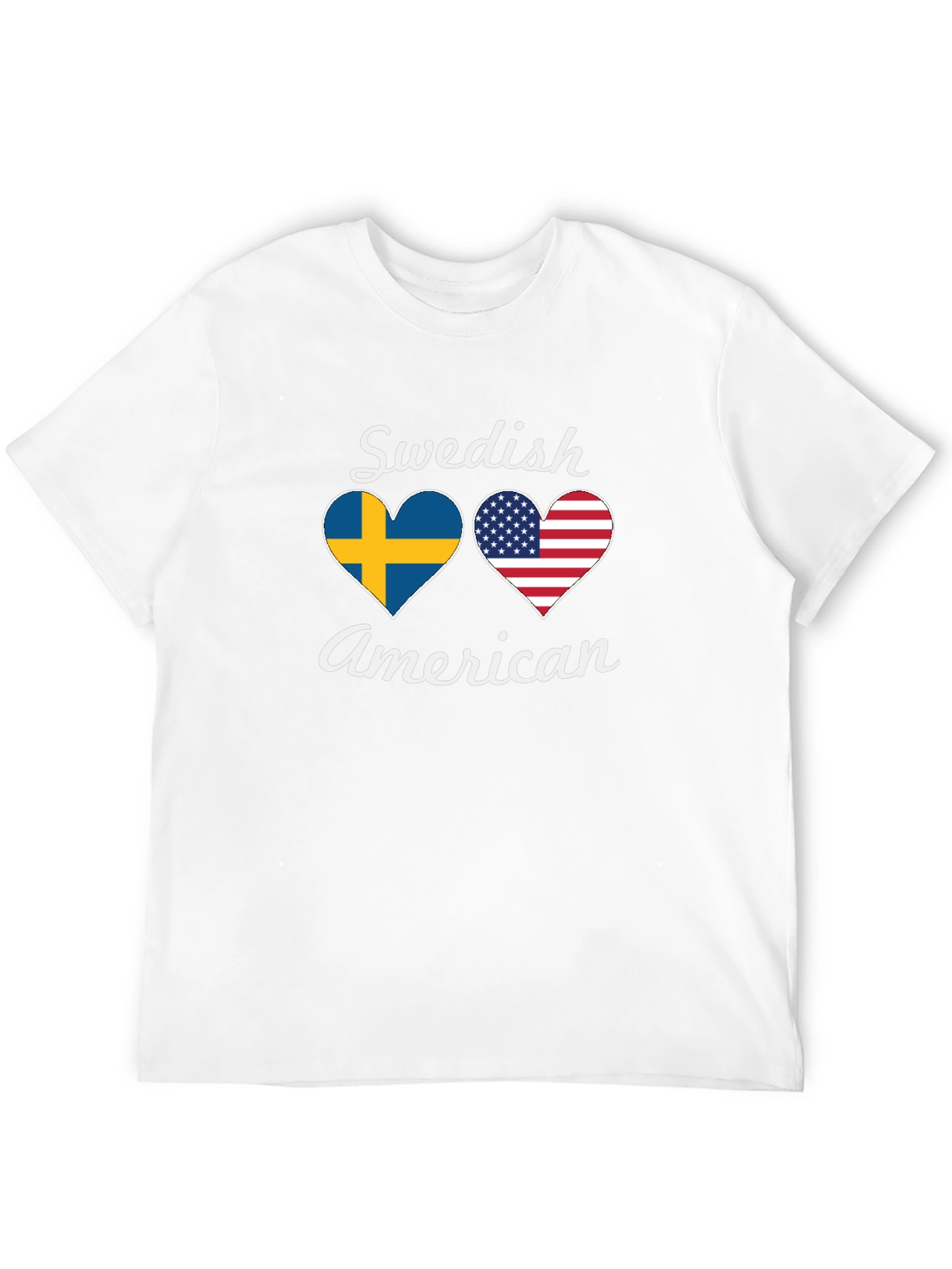 Swedish American Flag Heart T-Shirt