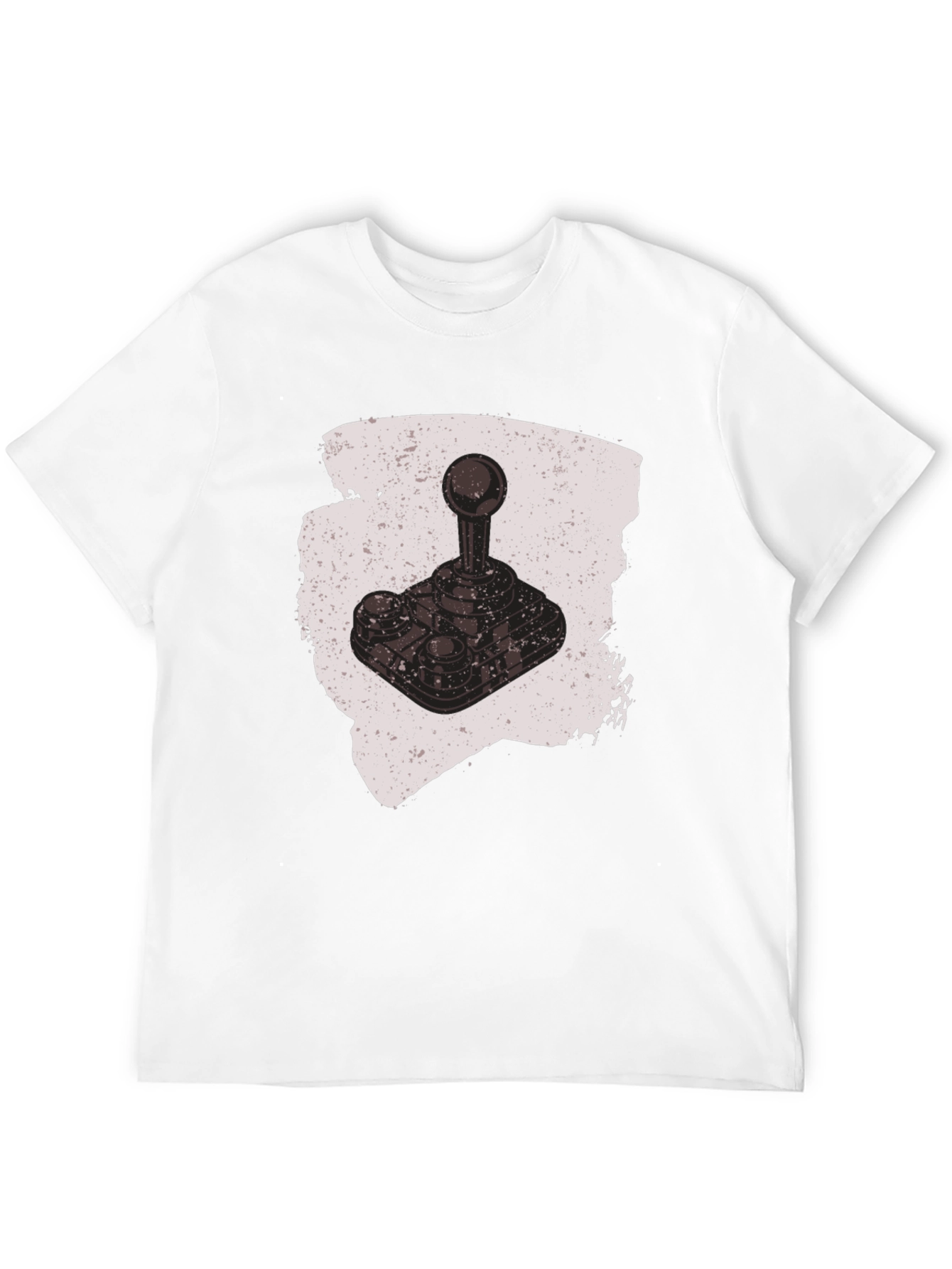 Retro Gaming Joystick Graphic Tee - Black