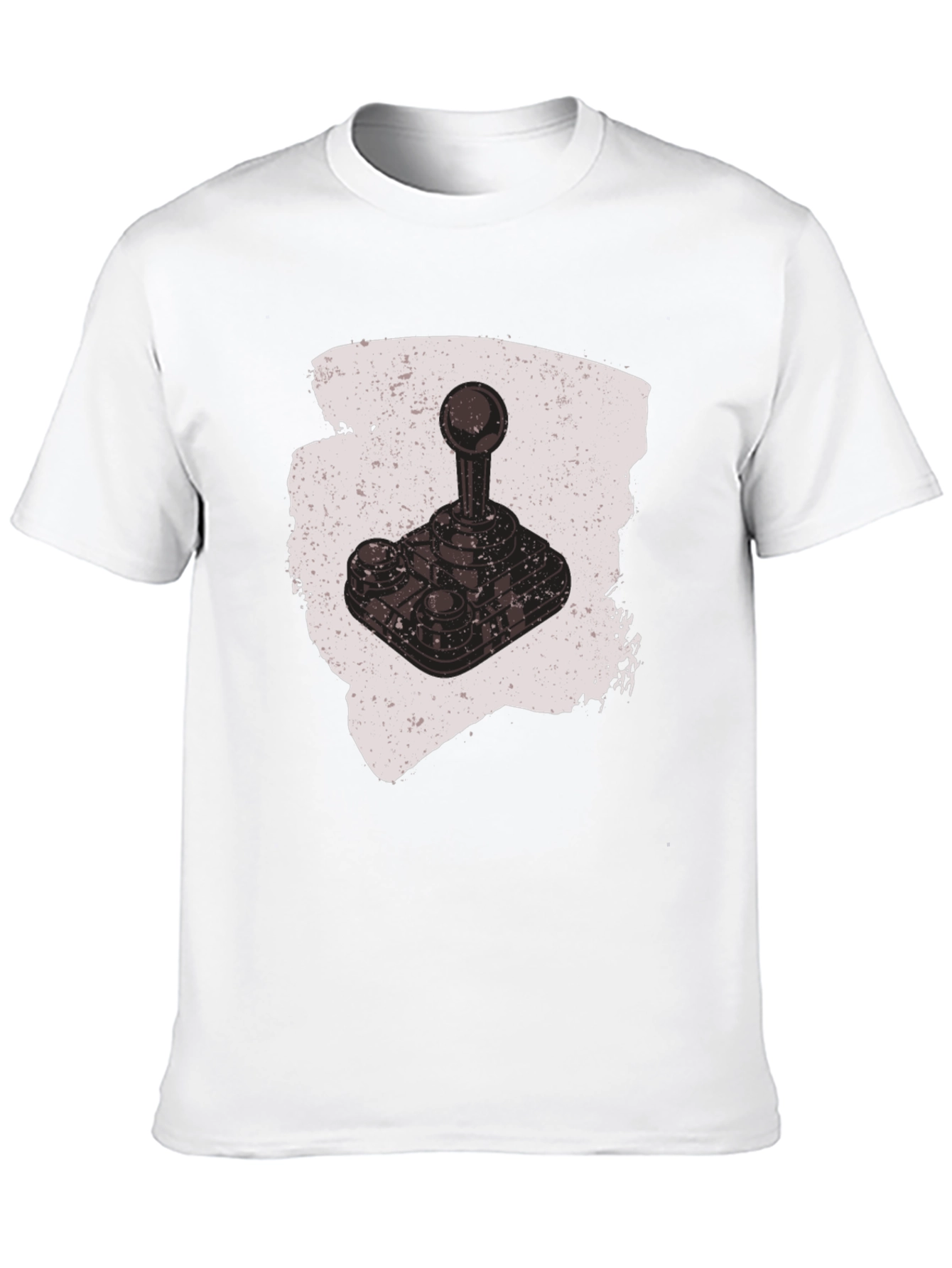 Retro Gaming Joystick Graphic Tee - Black