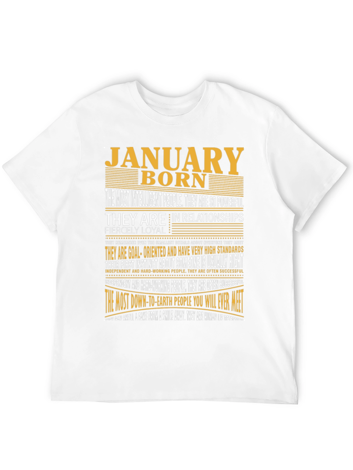 January Born Graphic Tee - Intelligent & Loyal