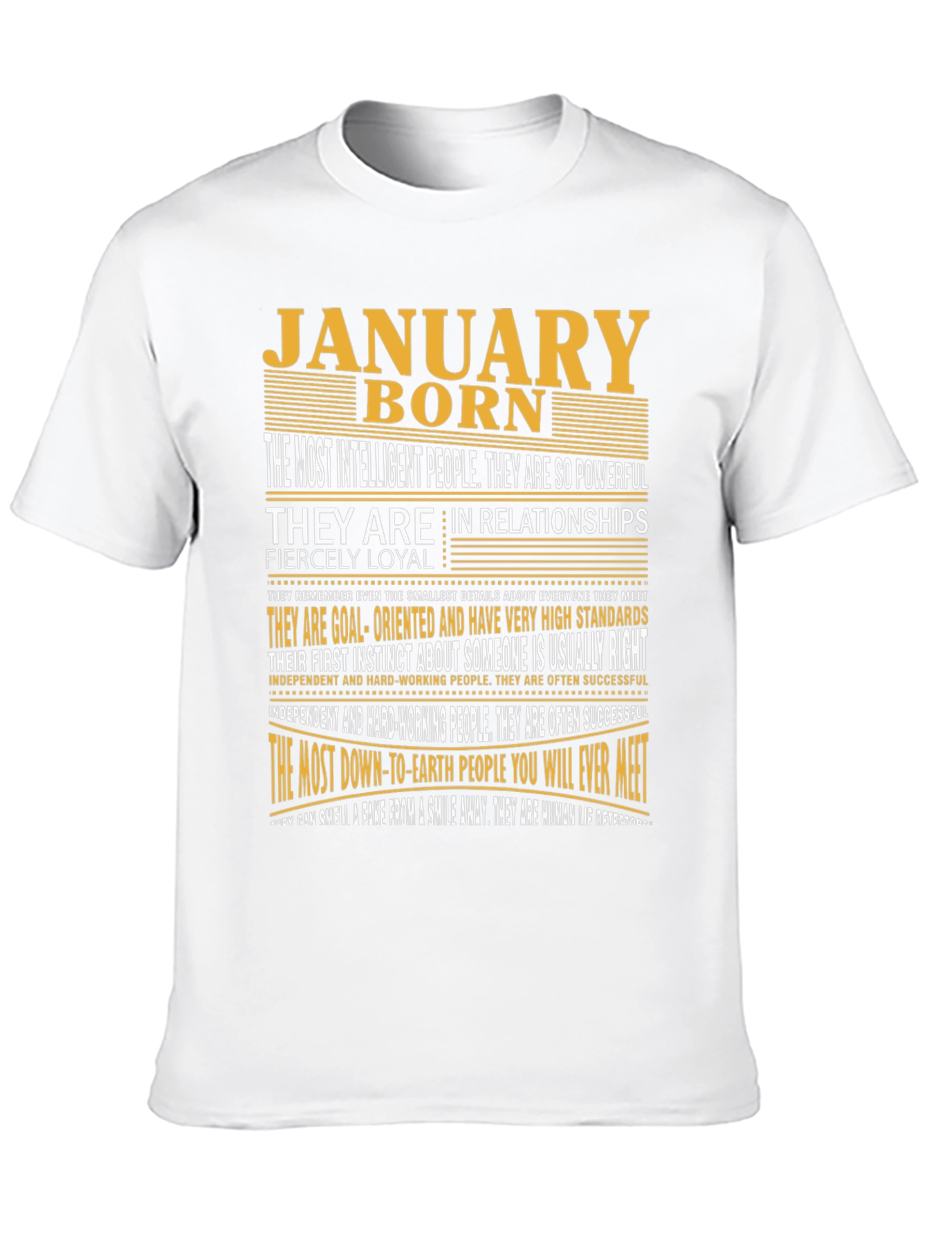 January Born Graphic Tee - Intelligent & Loyal