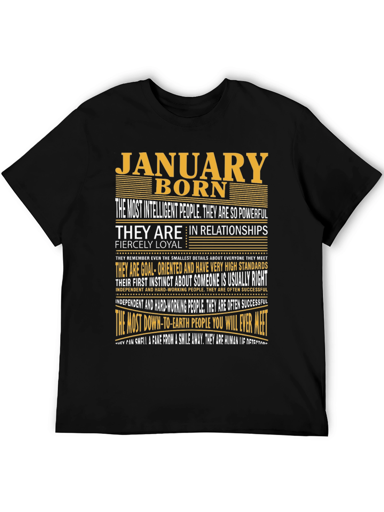 January Born Graphic Tee - Intelligent & Loyal