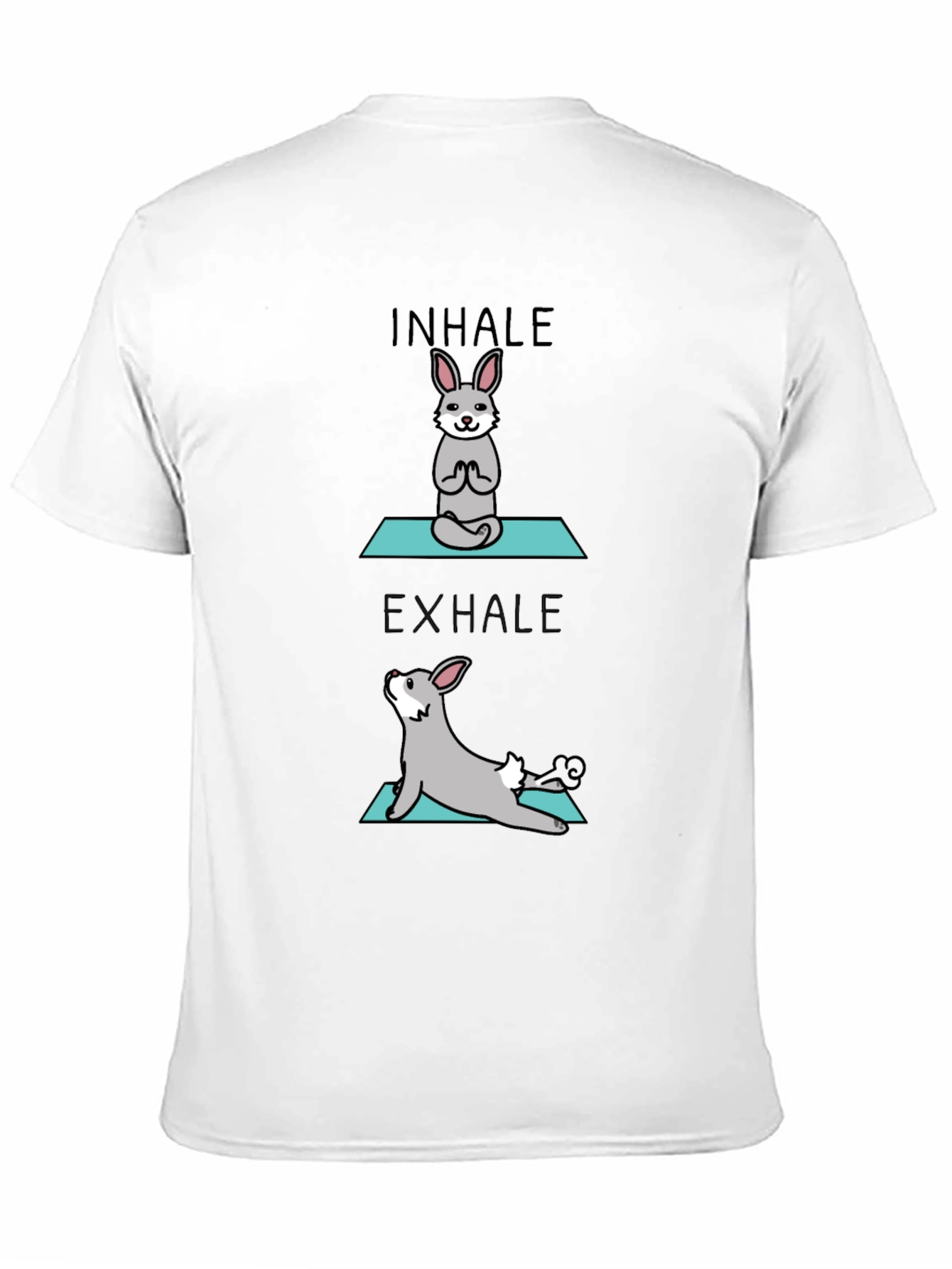 Inhale Exhale Yoga Bunny Black T-Shirt
