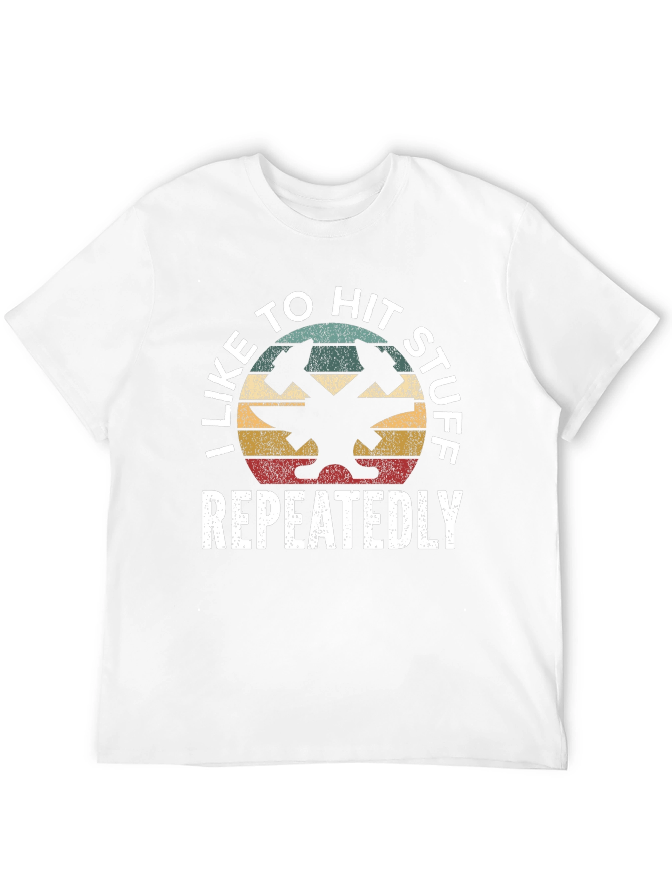 I Like To Hit Stuff Repeatedly Black T-Shirt