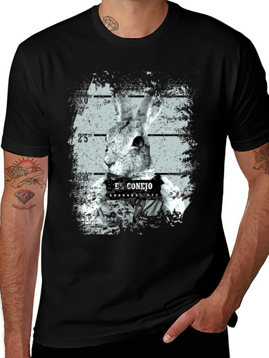 El Conejo Mugshot T-Shirt - Funny Rabbit Graphic Tee