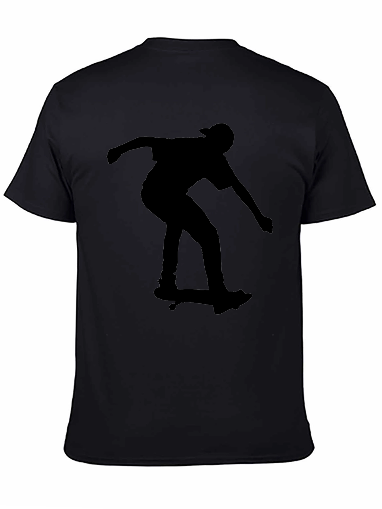 Skateboarding Silhouette Tee - Black Graphic T-Shirt