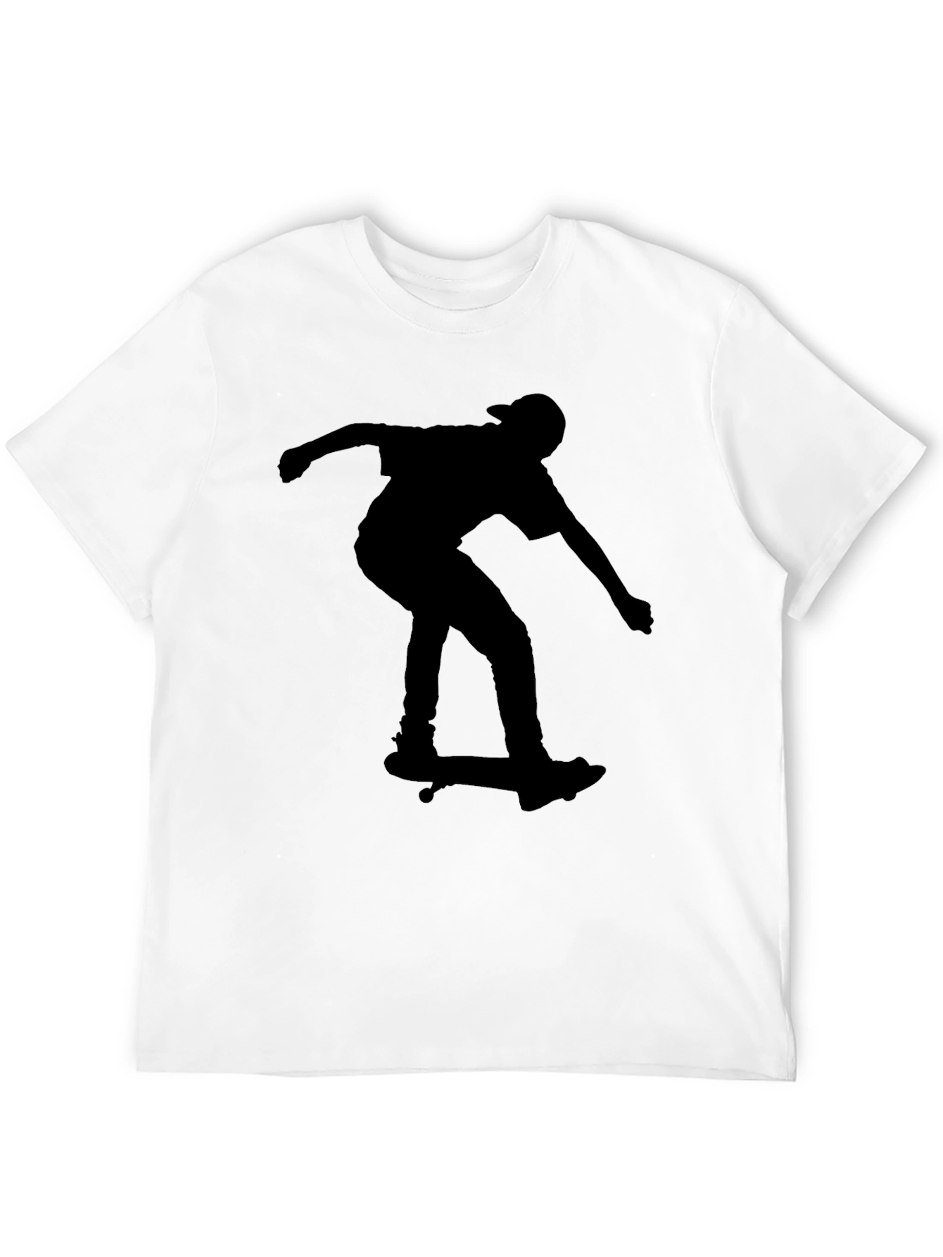 Skateboarding Silhouette Tee - Black Graphic T-Shirt