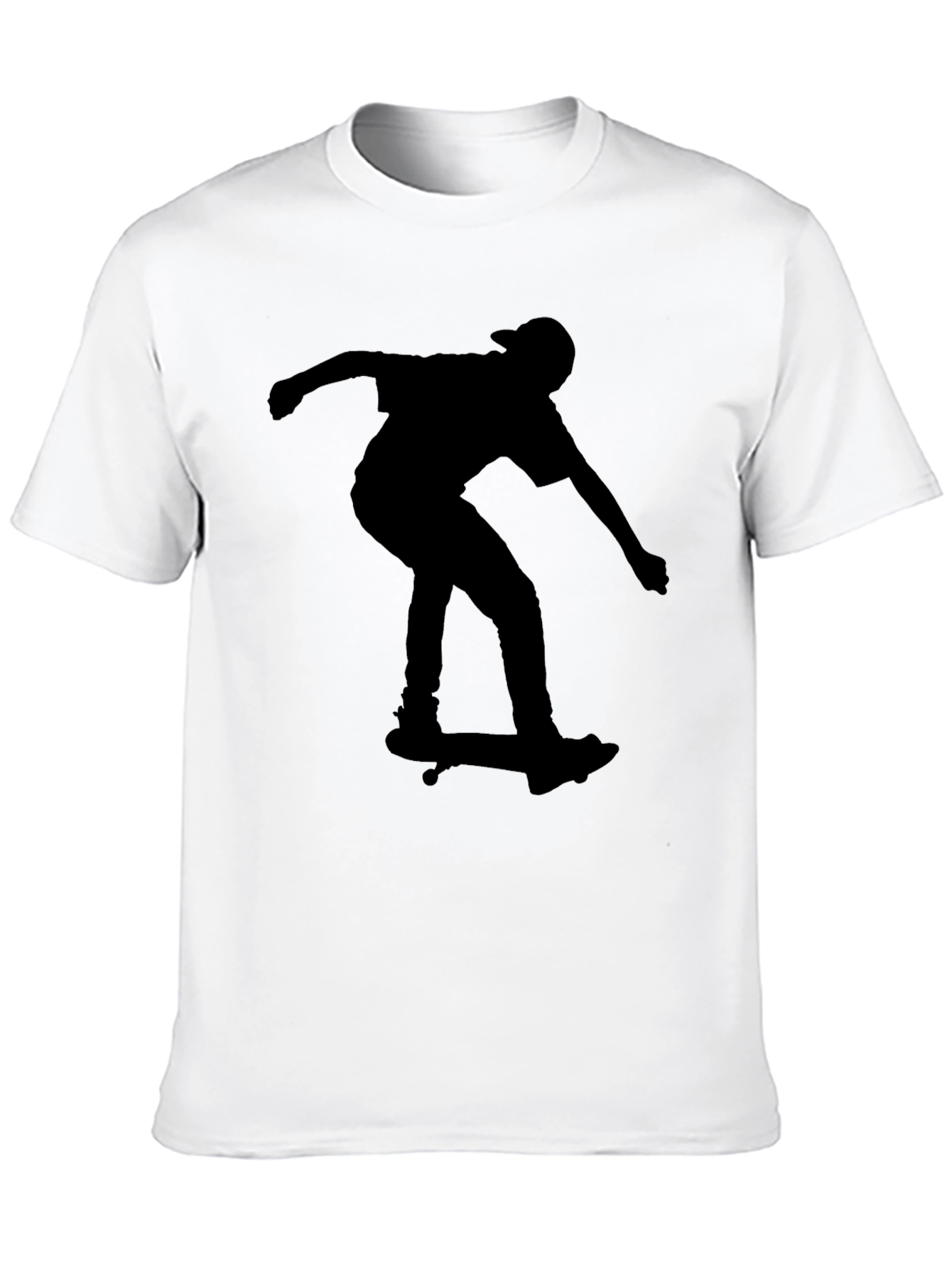 Skateboarding Silhouette Tee - Black Graphic T-Shirt