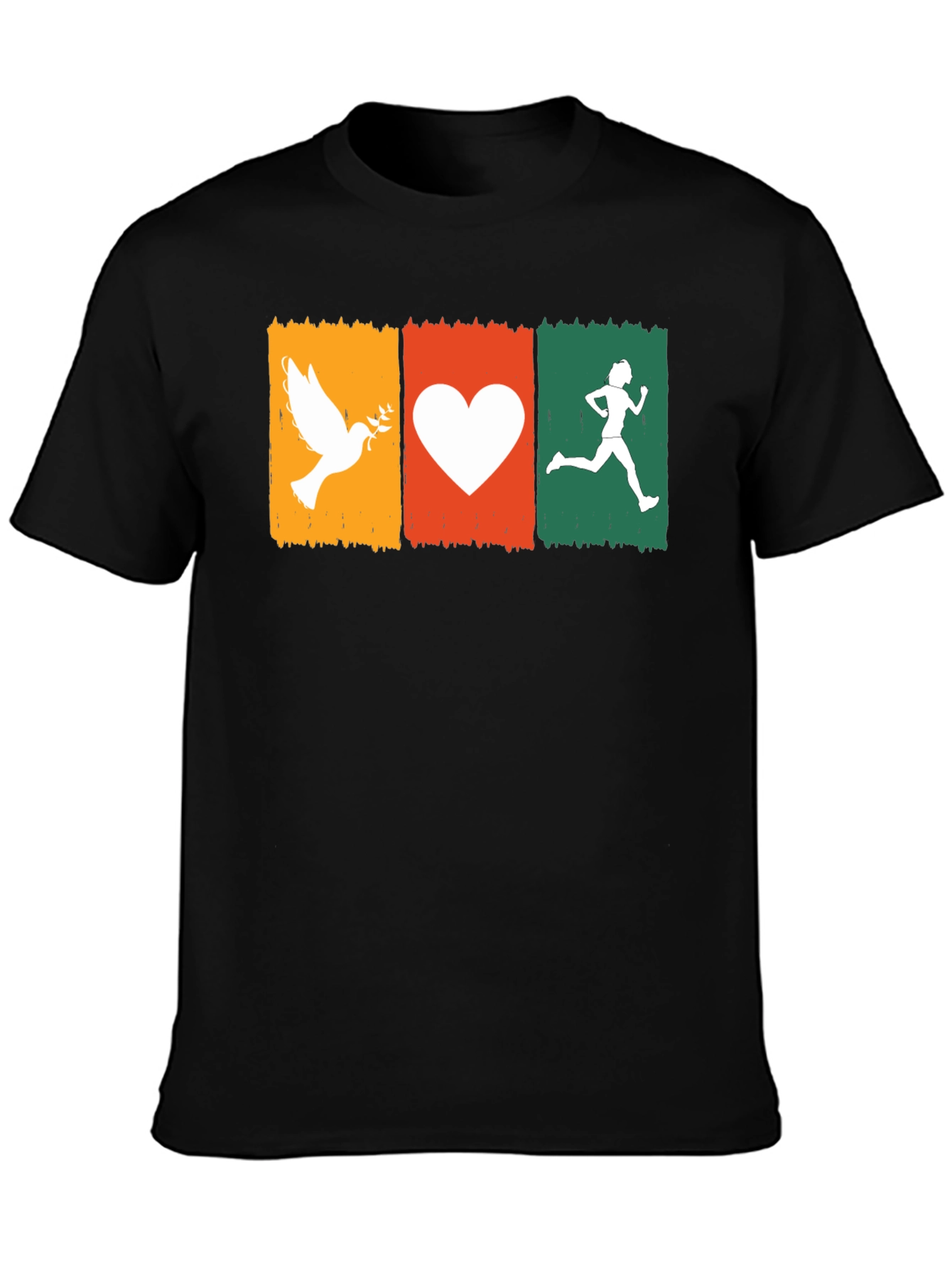 Peace Love Run T-Shirt - Stylish Graphic Tee