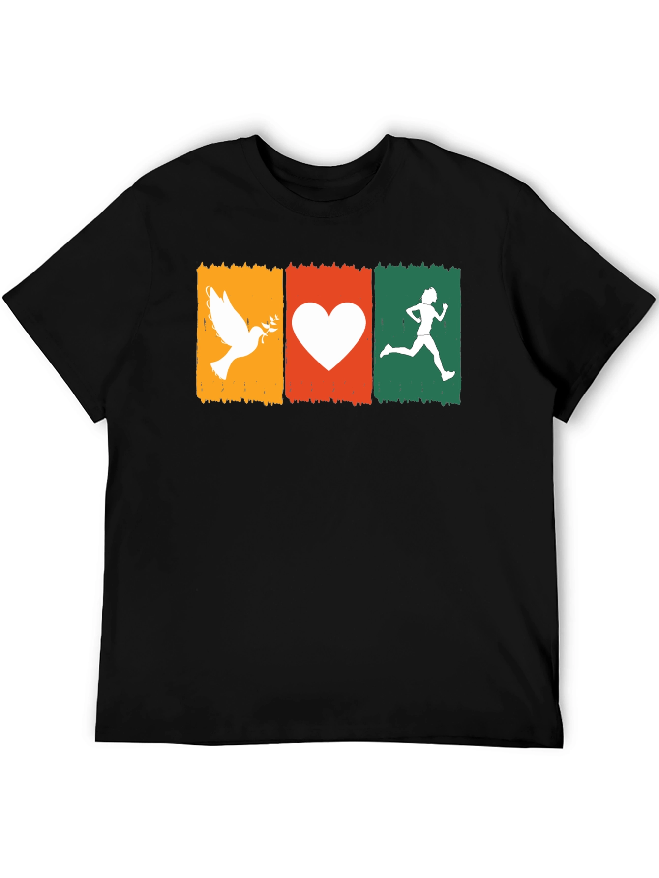 Peace Love Run T-Shirt - Stylish Graphic Tee