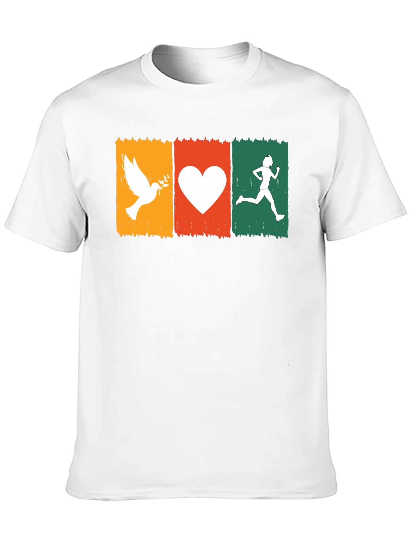 Peace Love Run T-Shirt - Stylish Graphic Tee