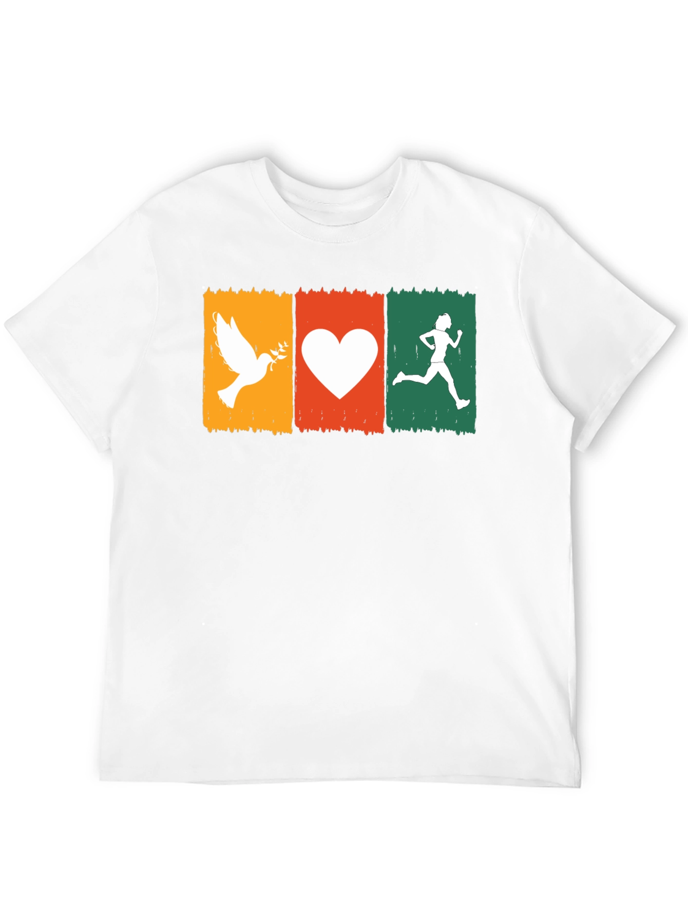 Peace Love Run T-Shirt - Stylish Graphic Tee