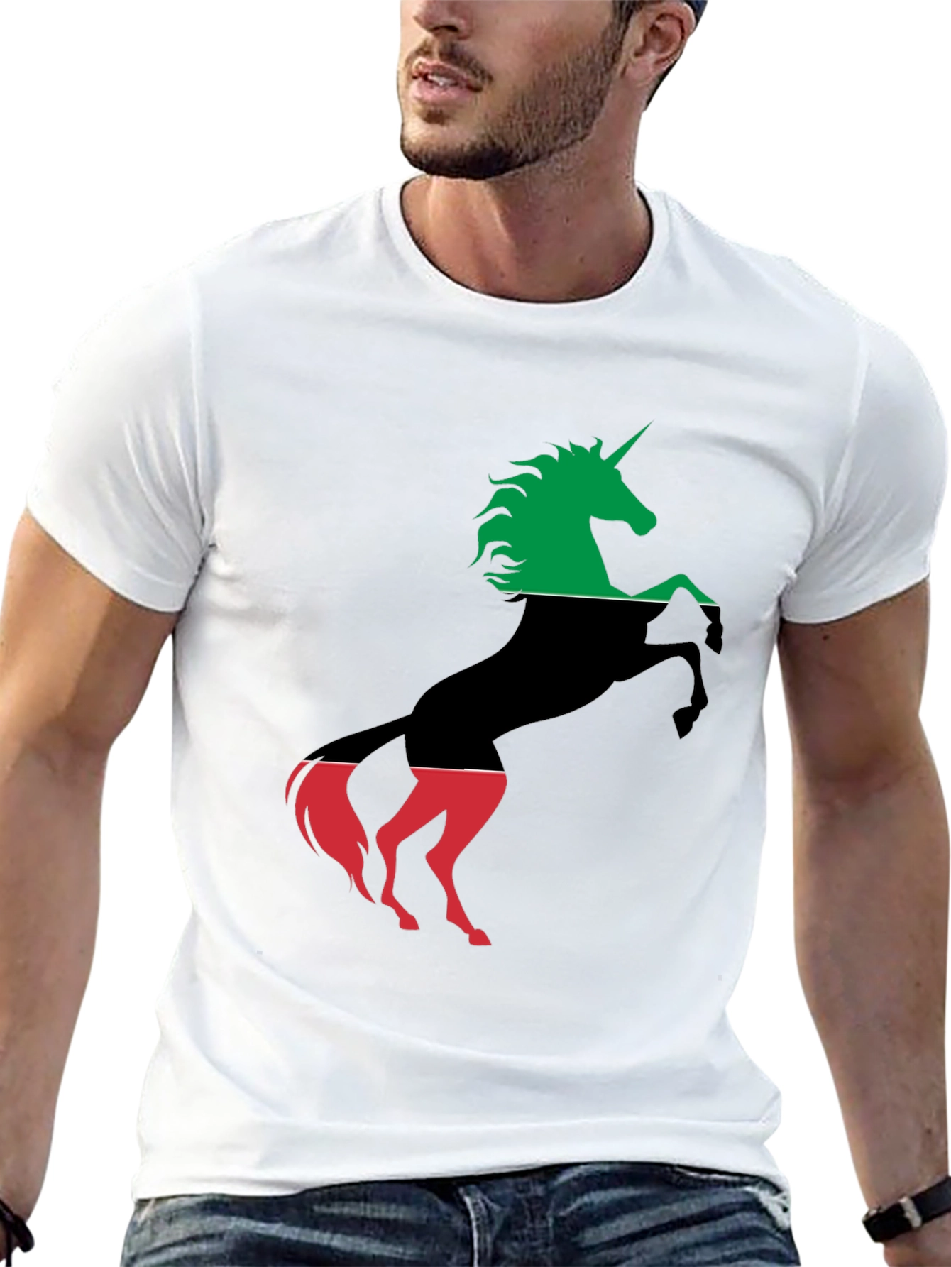Unicorn Pan-African Flag T-Shirt