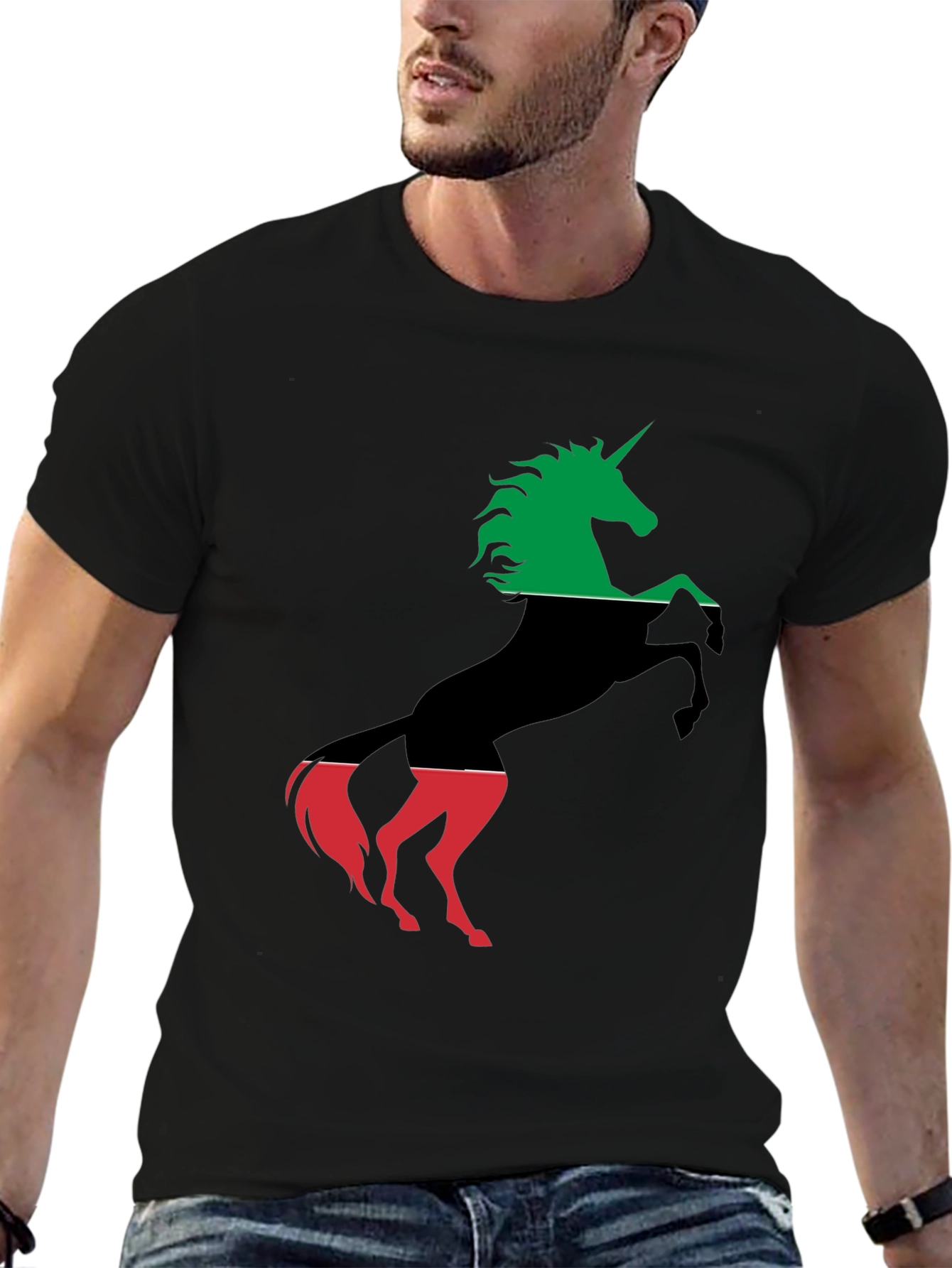 Unicorn Pan-African Flag T-Shirt
