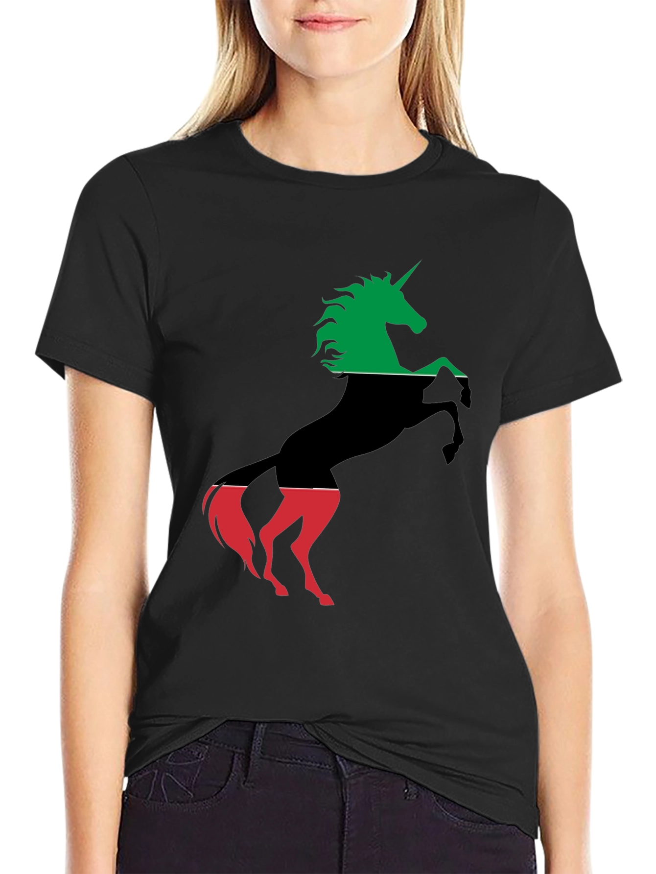 Unicorn Pan-African Flag T-Shirt