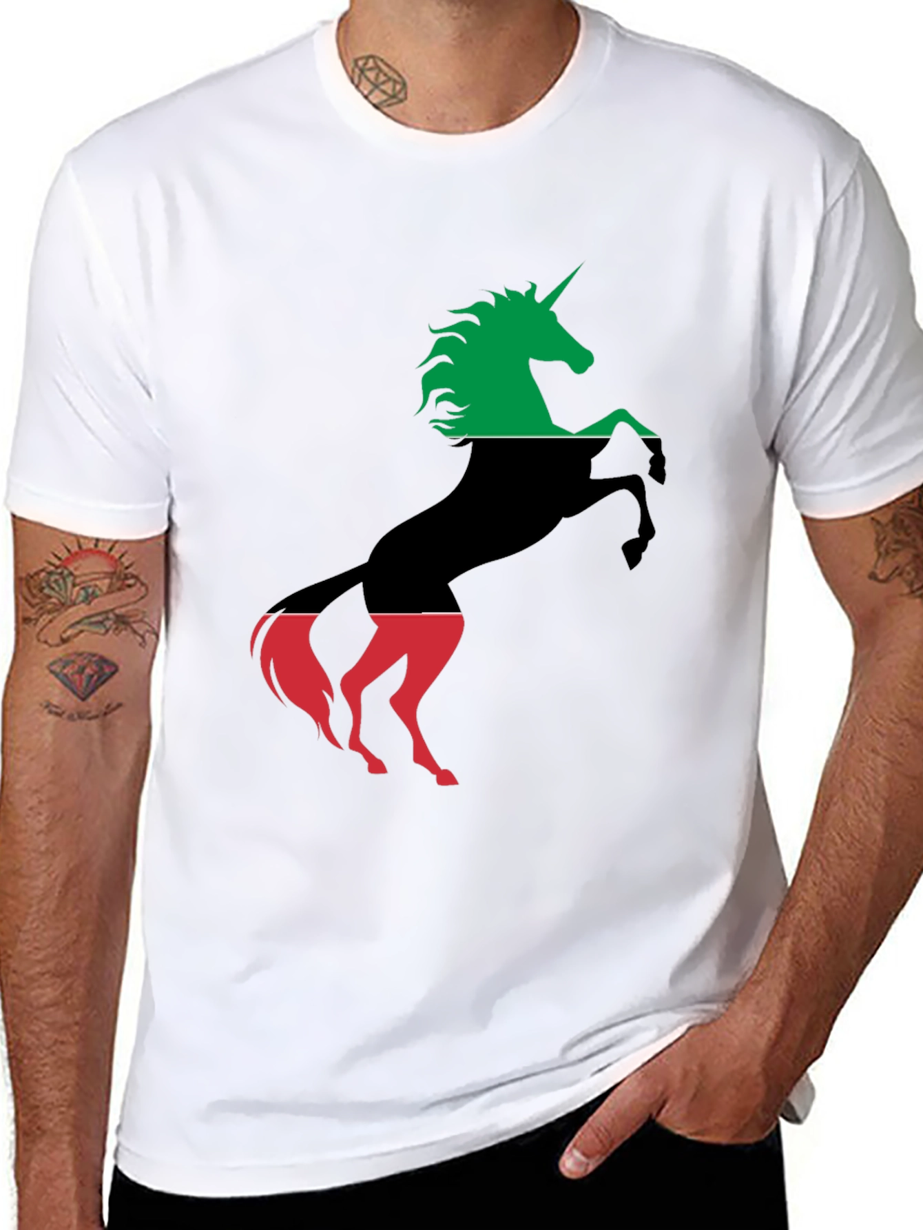 Unicorn Pan-African Flag T-Shirt
