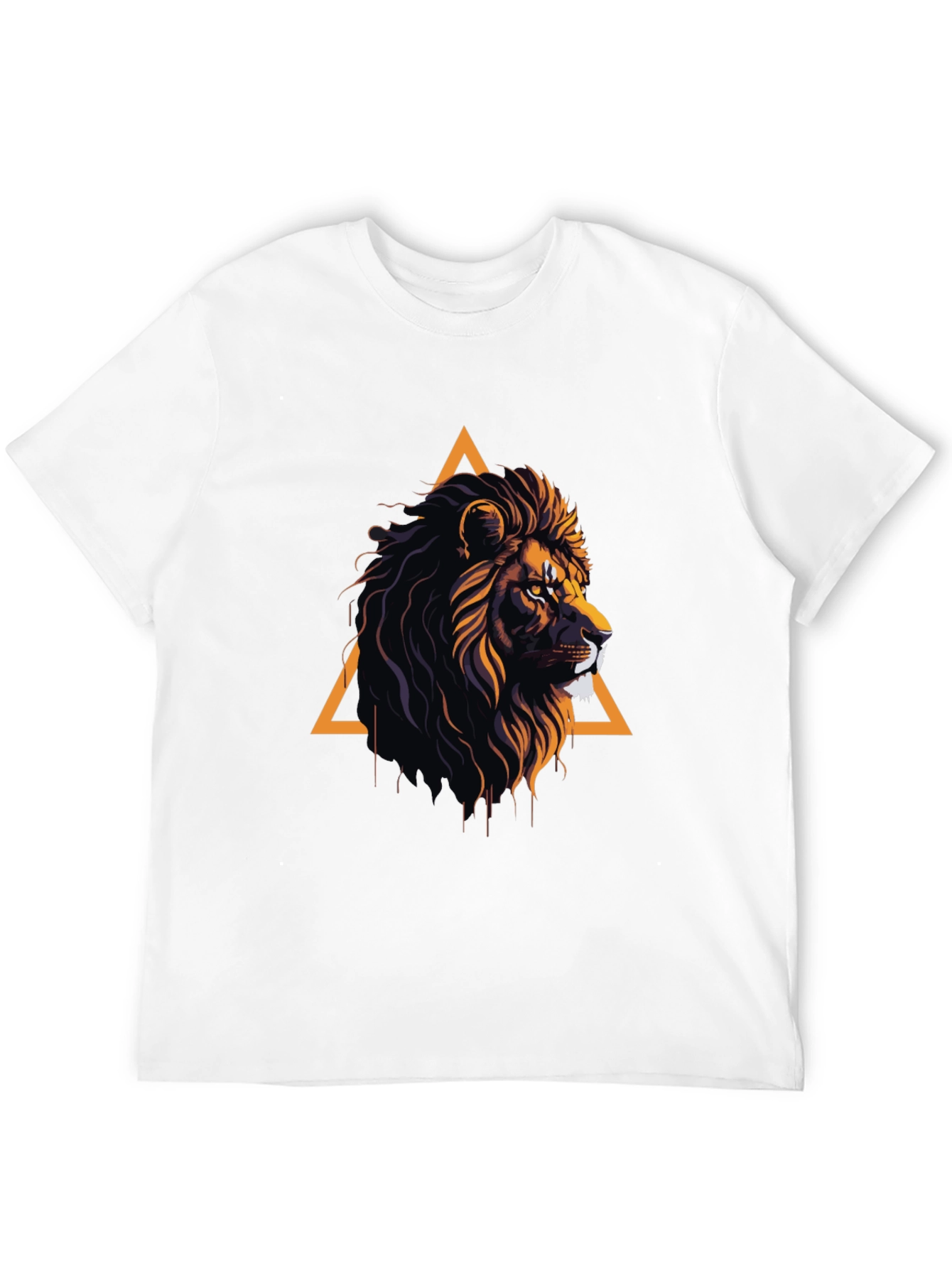 Lion Graphic Tee - Modern Animal Print Shirt