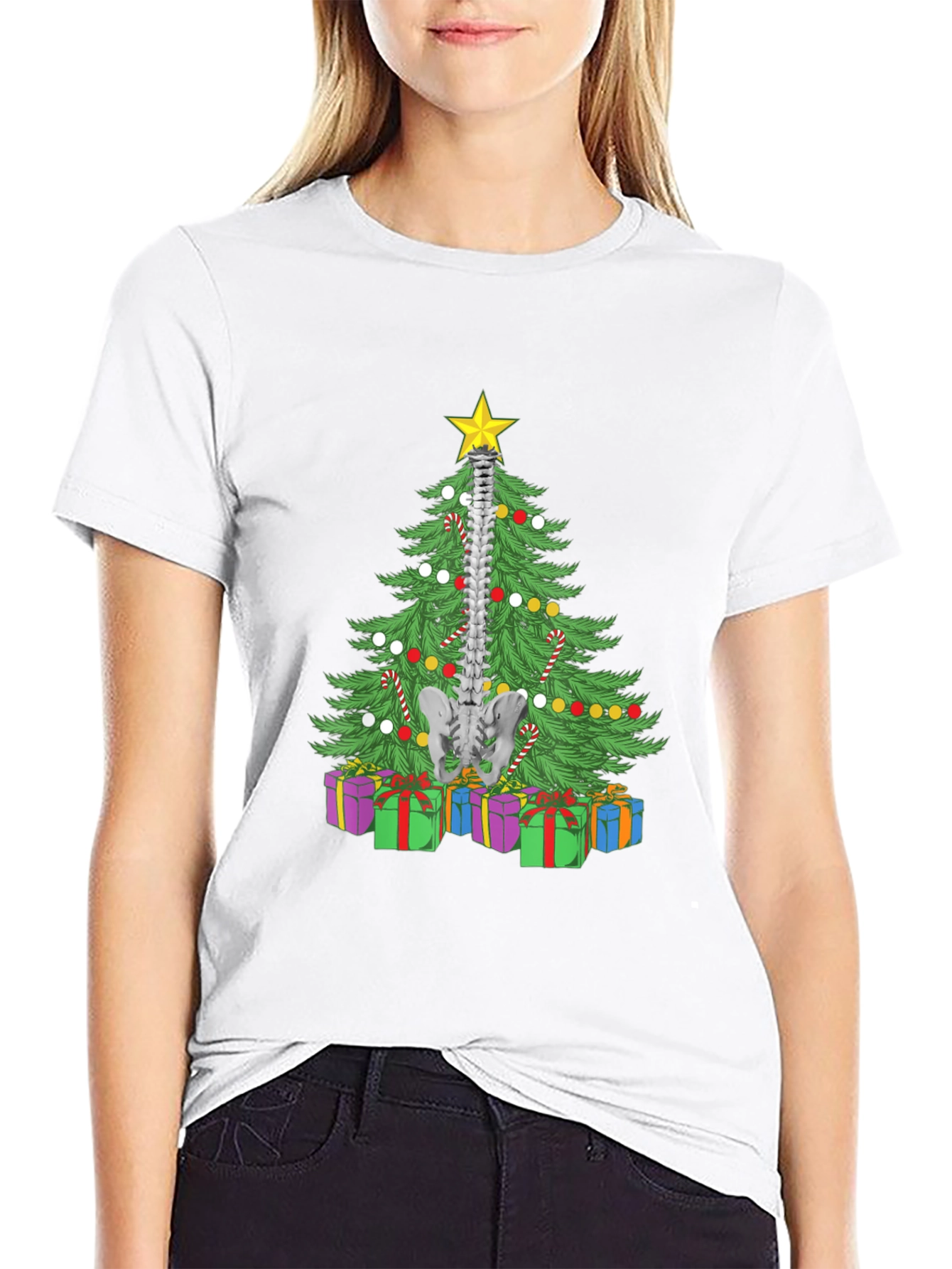 Chiropractor Christmas Tree Spine T-Shirt