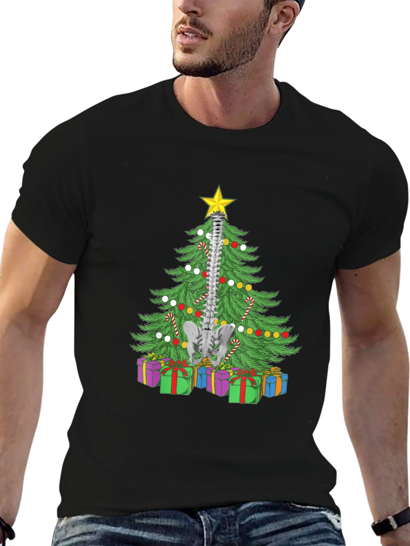Chiropractor Christmas Tree Spine T-Shirt