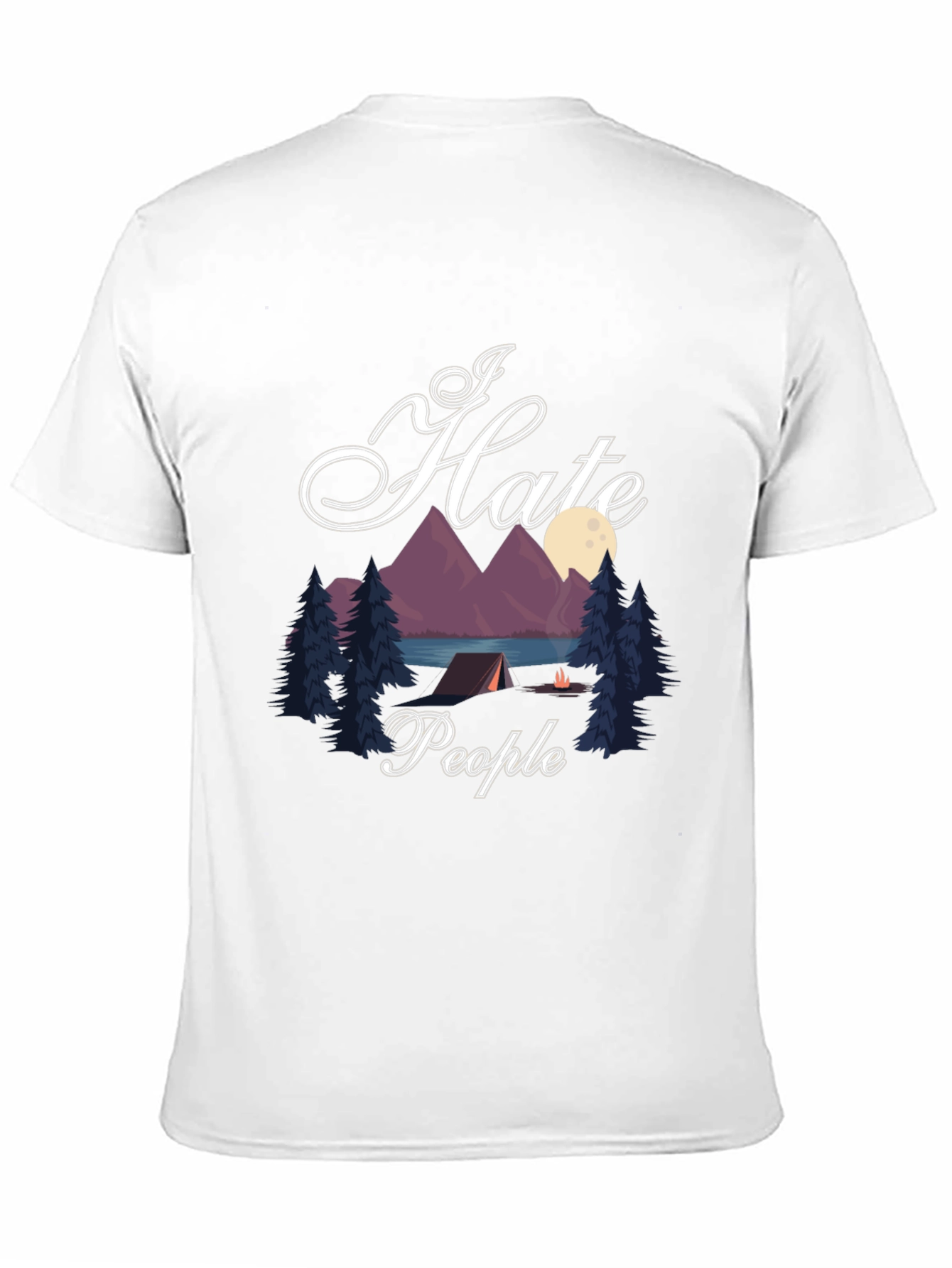 I Hate People Camping Black Graphic T-Shirt