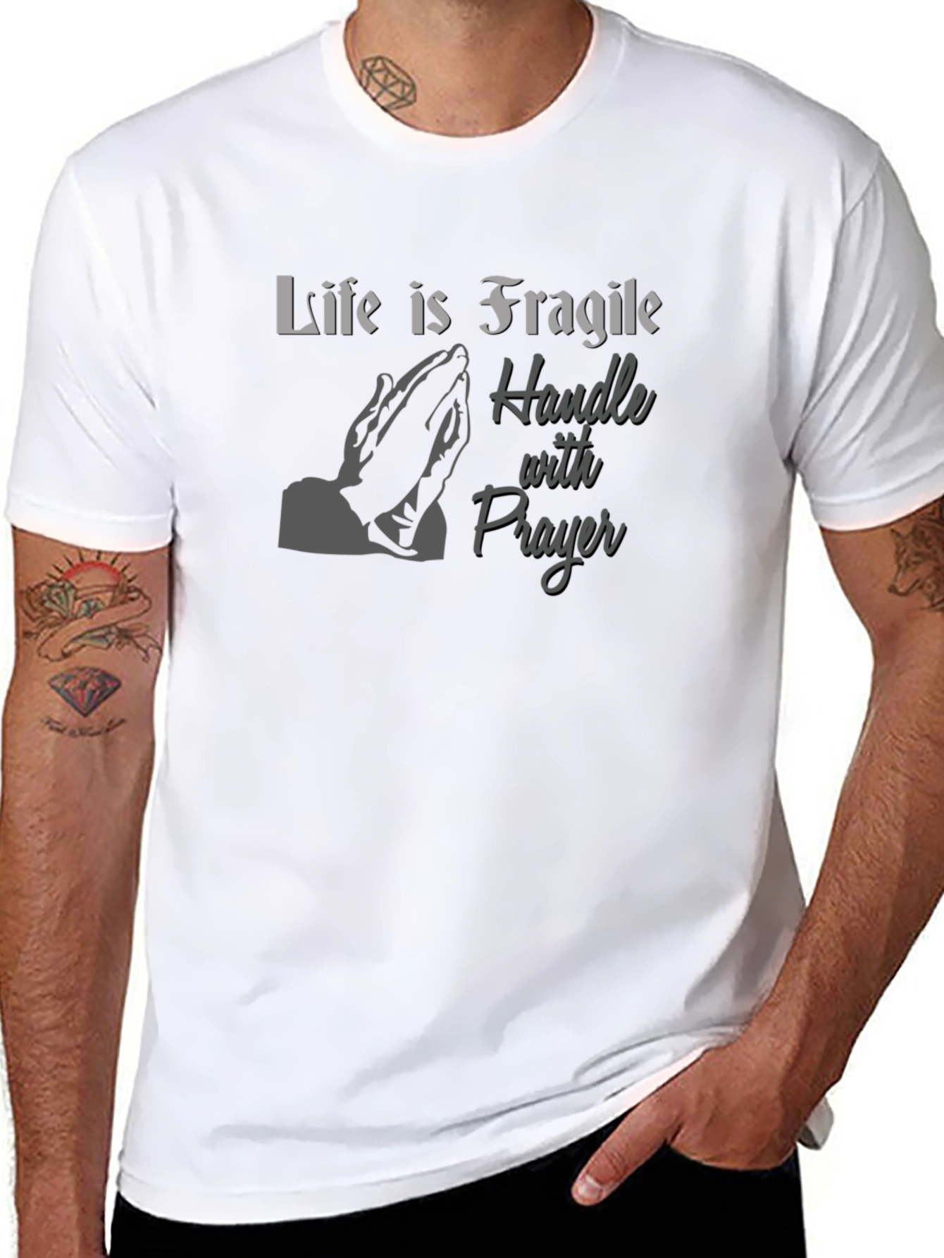 Life is Fragile T-Shirt - Prayer Design