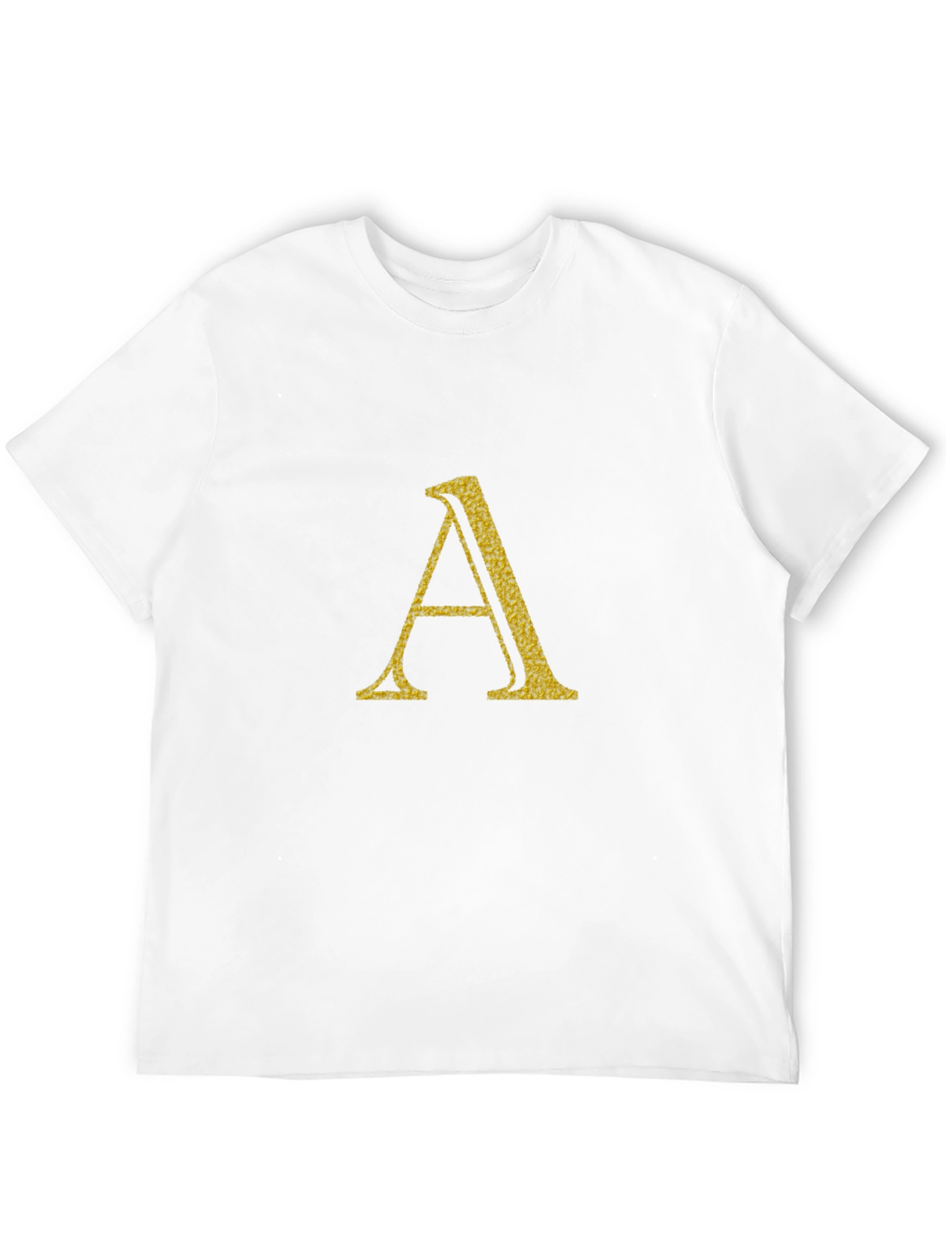 Letter A Graphic Print Black T-Shirt