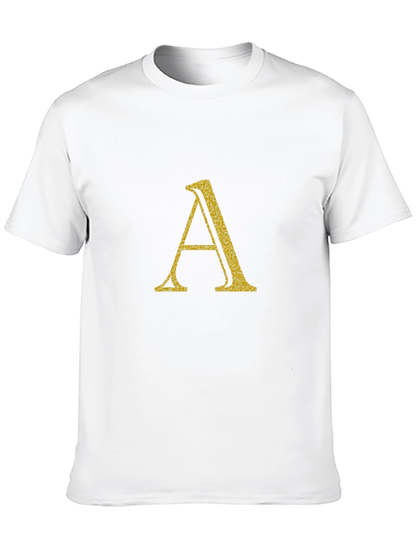 Letter A Graphic Print Black T-Shirt