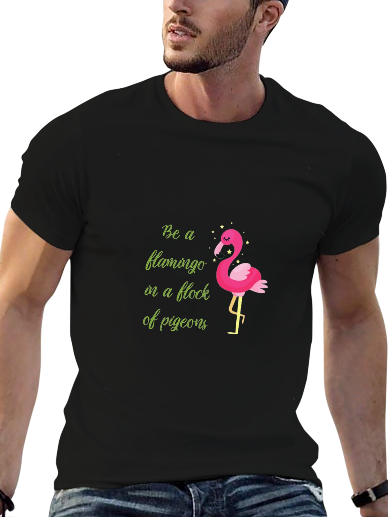 Be a Flamingo T-Shirt - Quirky Graphic Tee