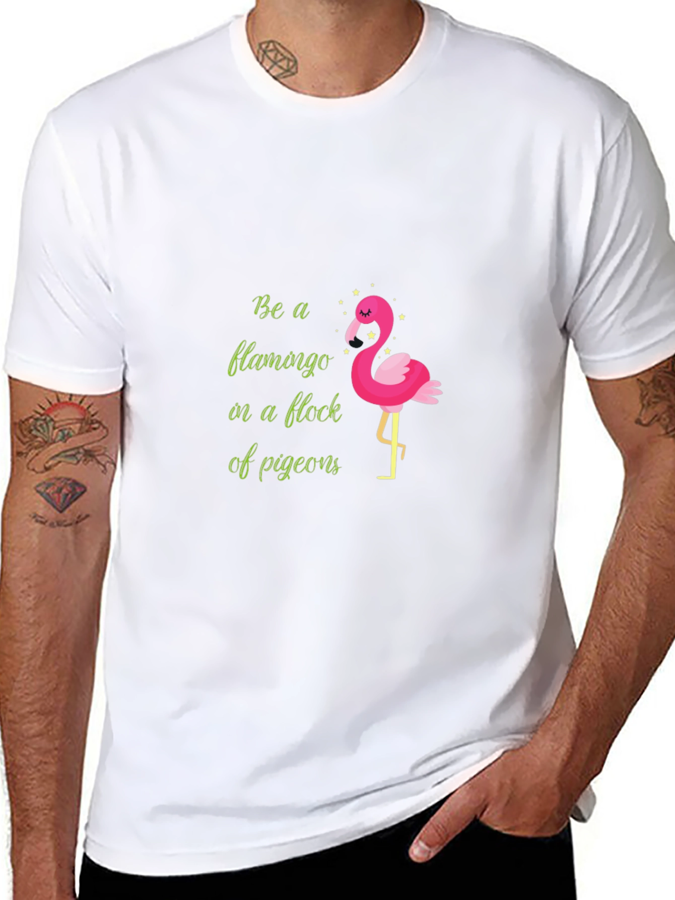 Be a Flamingo T-Shirt - Quirky Graphic Tee