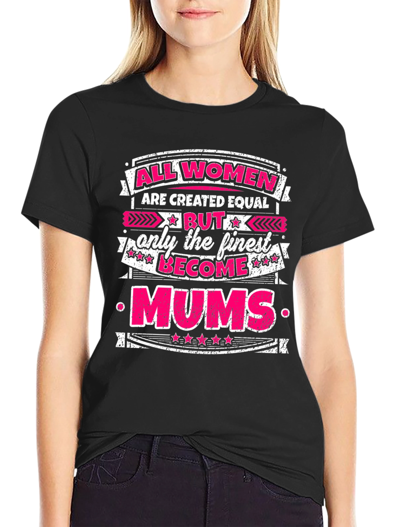 All Women Are Created Equal Mums Graphic T-Shirt