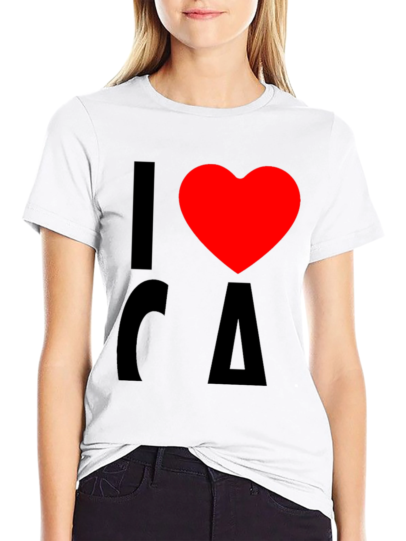 I Heart CA Black T-Shirt