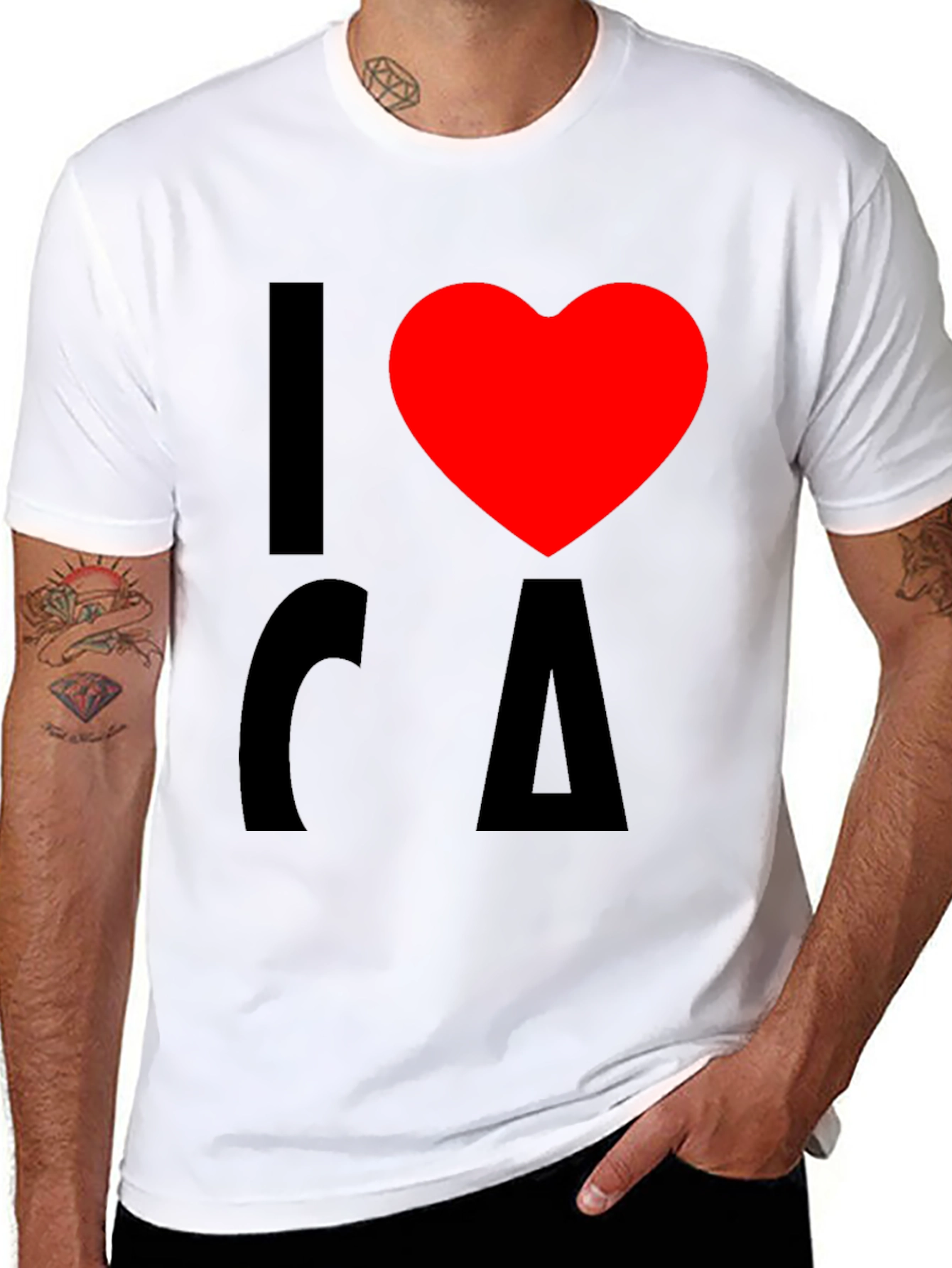 I Heart CA Black T-Shirt