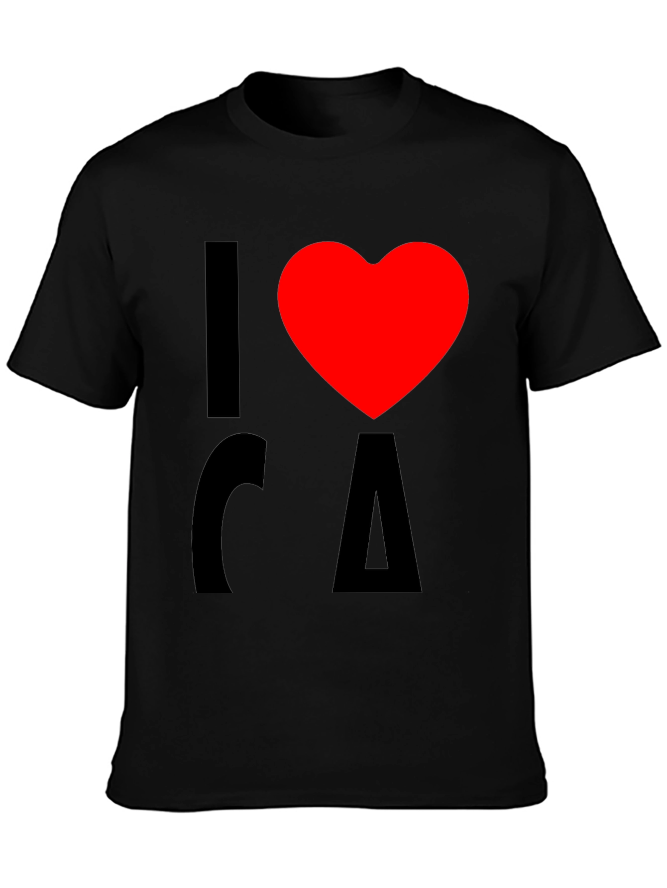 I Heart CA Black T-Shirt
