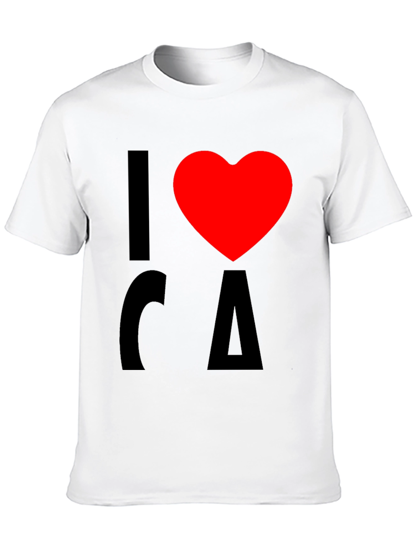 I Heart CA Black T-Shirt