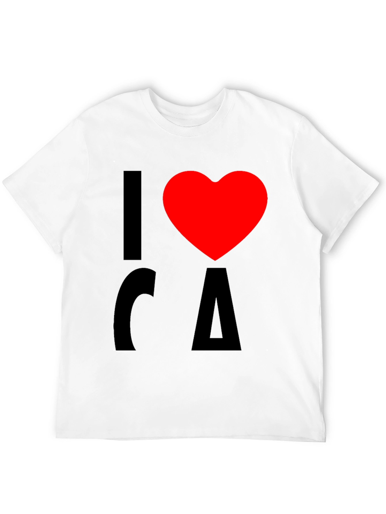 I Heart CA Black T-Shirt