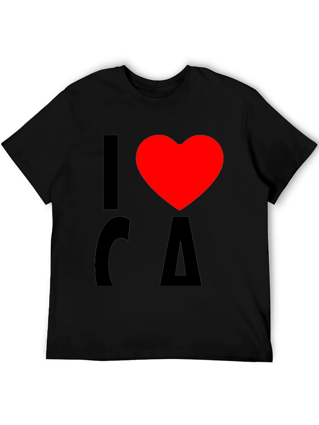 I Heart CA Black T-Shirt