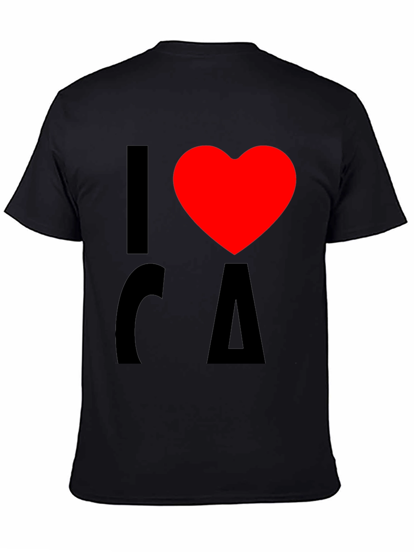 I Heart CA Black T-Shirt