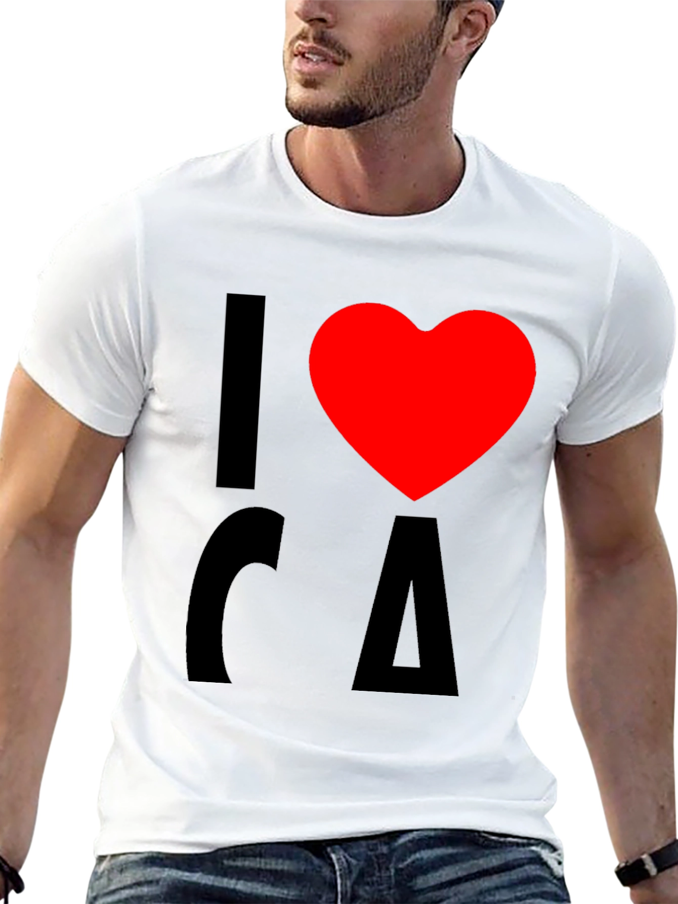 I Heart CA Black T-Shirt