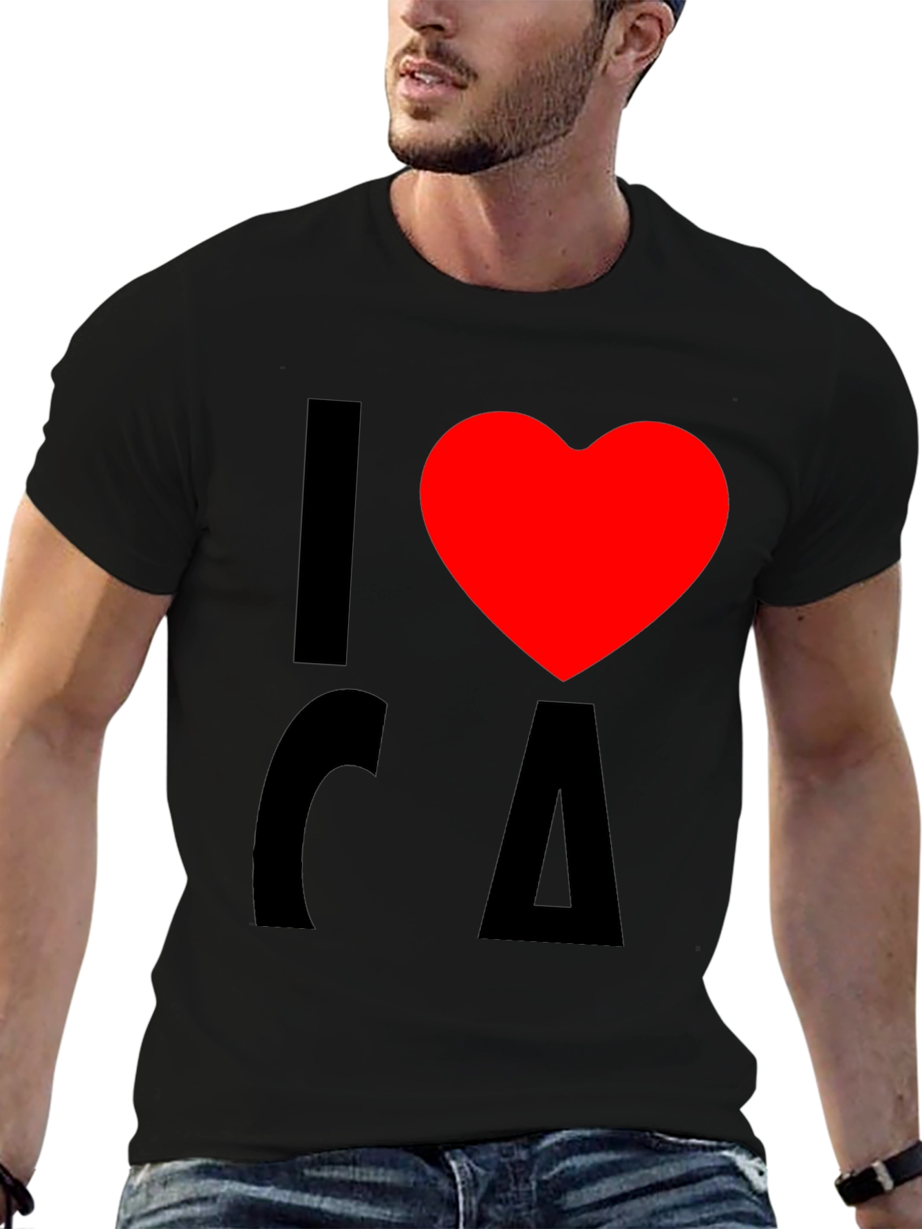 I Heart CA Black T-Shirt